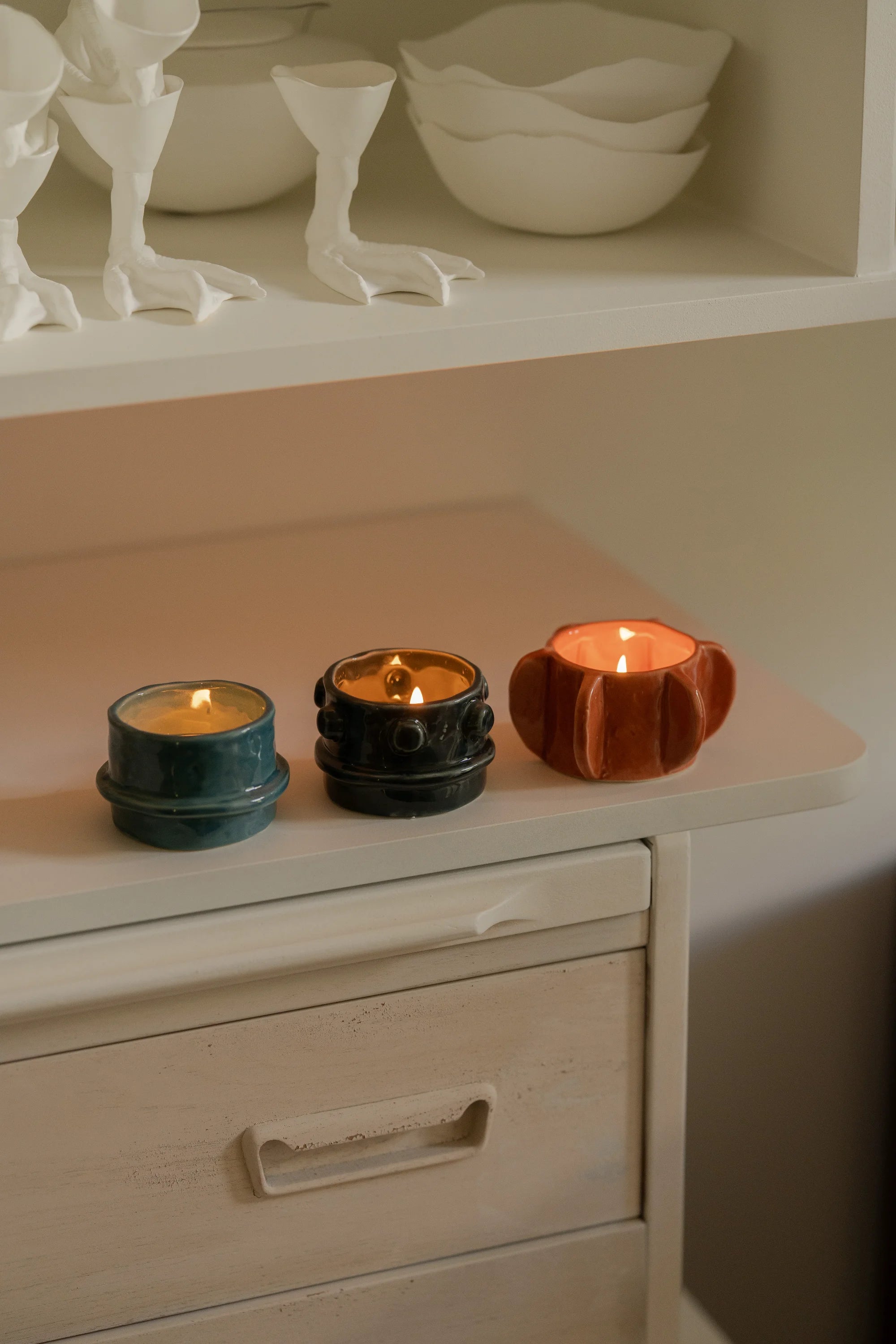 Glazed Molly Tealight Holder – Set of 3