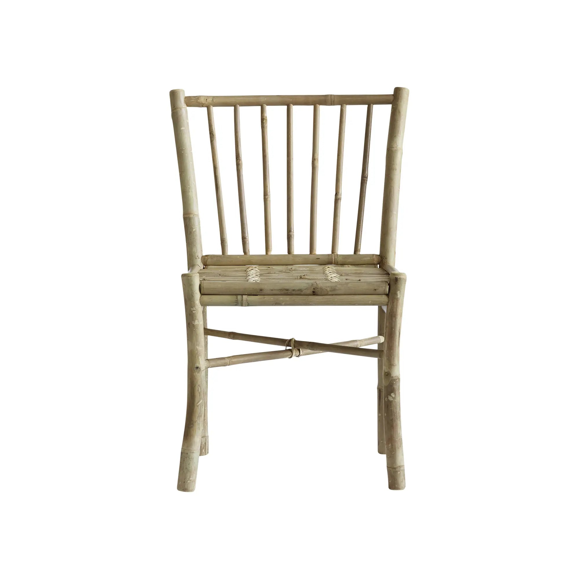 Set of 4 stylish and durable bamboo dining chairs