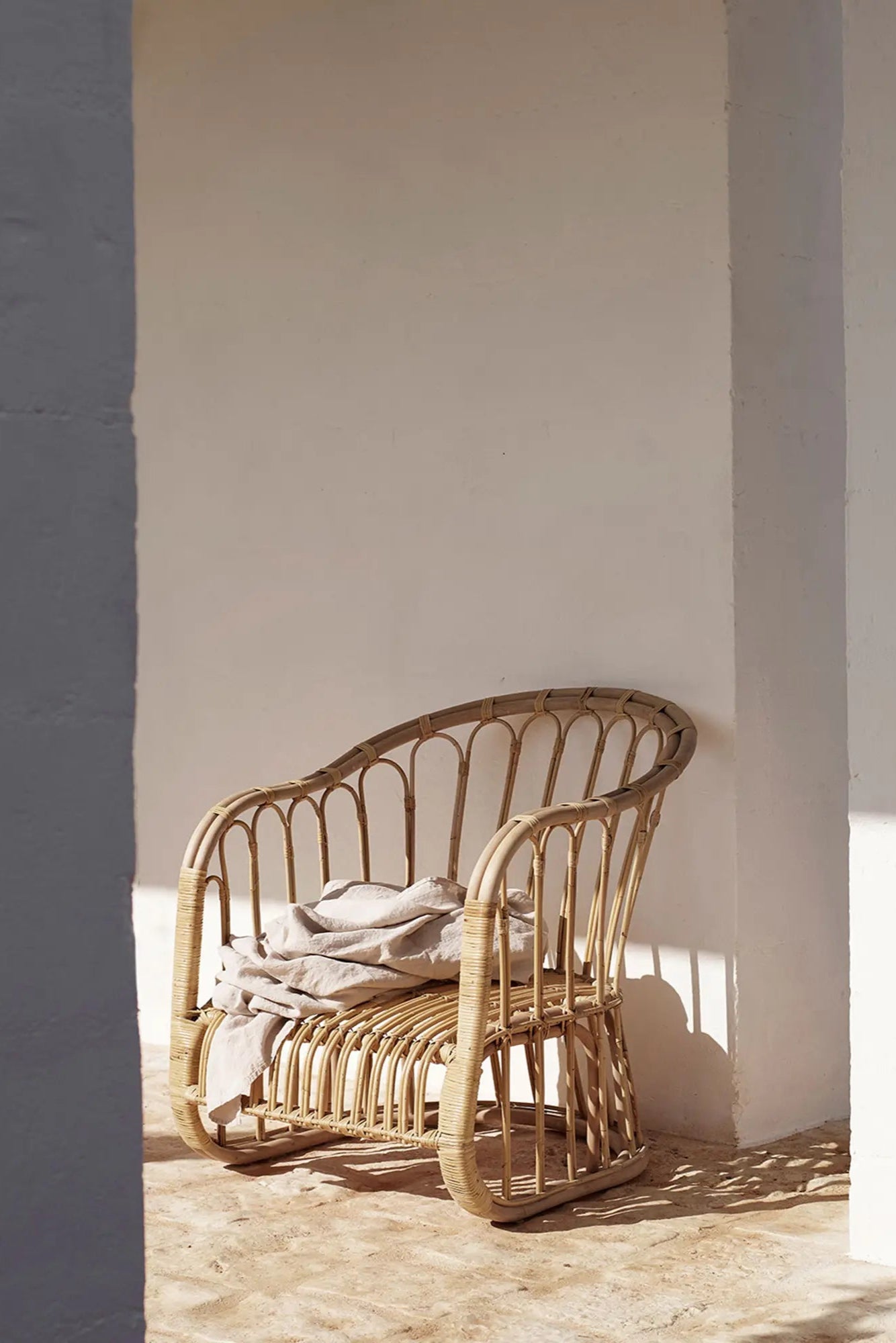  Pair of stylish and comfortable rattan chairs for outdoor seating