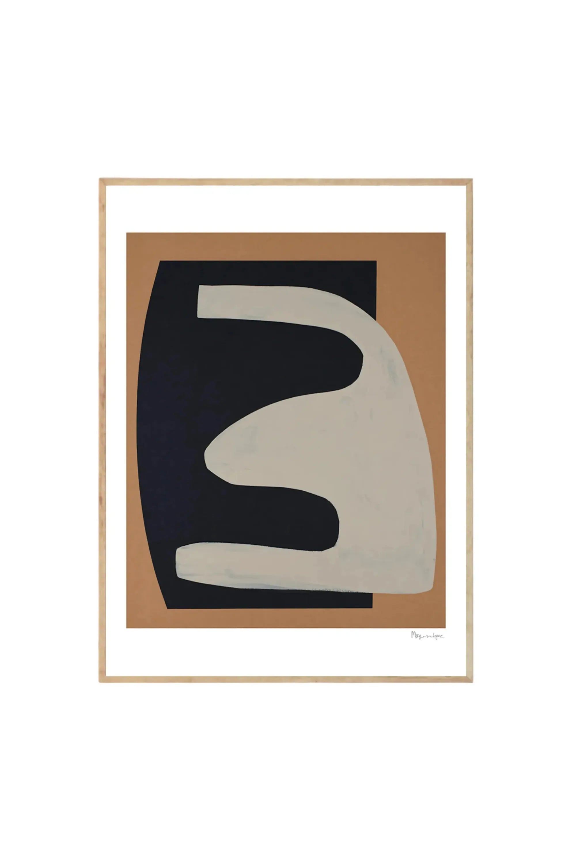 Beige on Black - Art Print