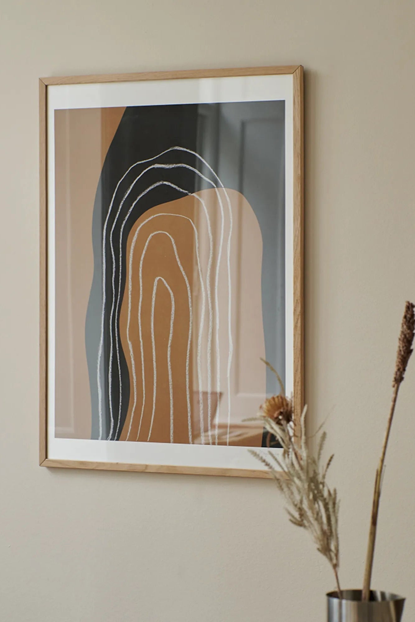 Minimalist modern artwork with bold shapes and lines