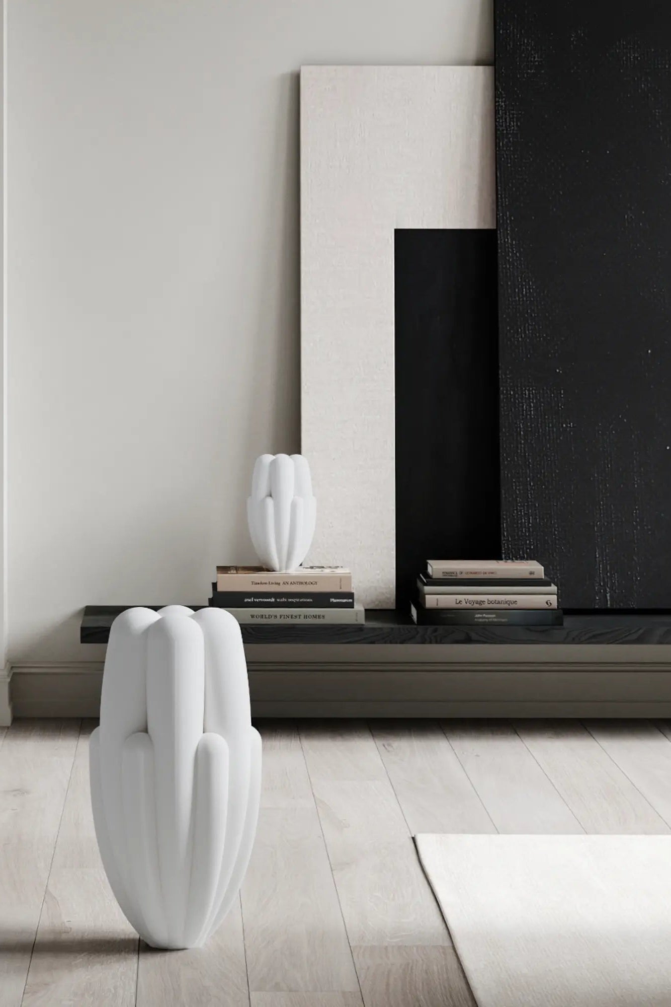 Tall and sleek Bloom Slim Vase - Big with a wide base for stability and a slim neck for artistic arrangements