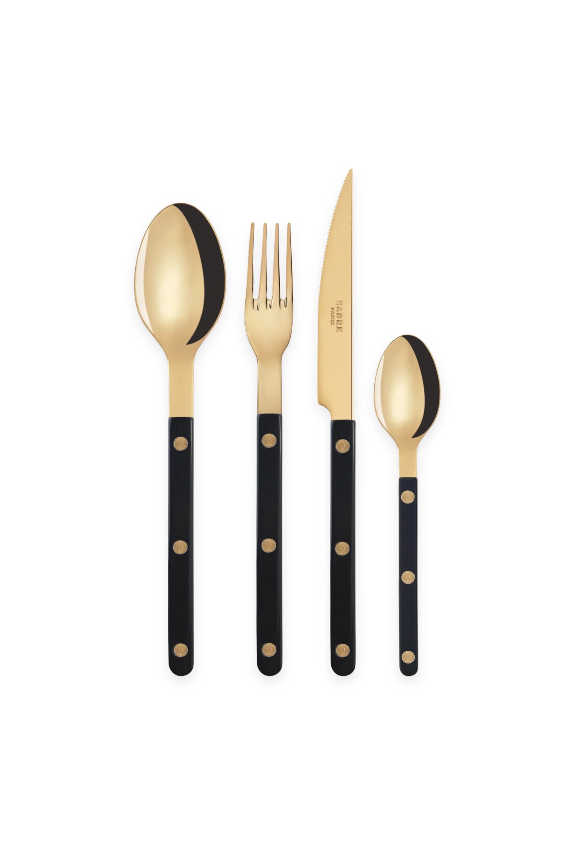 Bistrot Gold Solid 4-Piece Cutlery Flatware Set