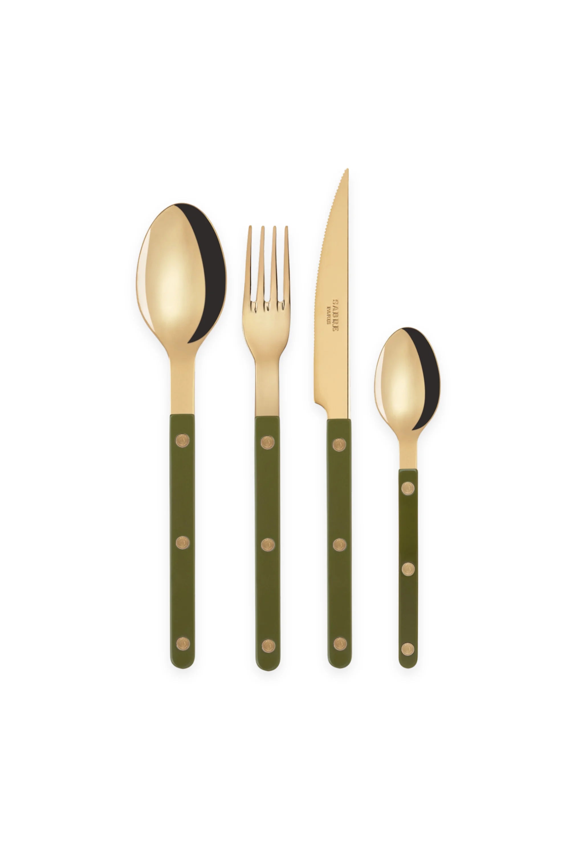 Bistrot Gold Solid 4-Piece Cutlery Flatware Set