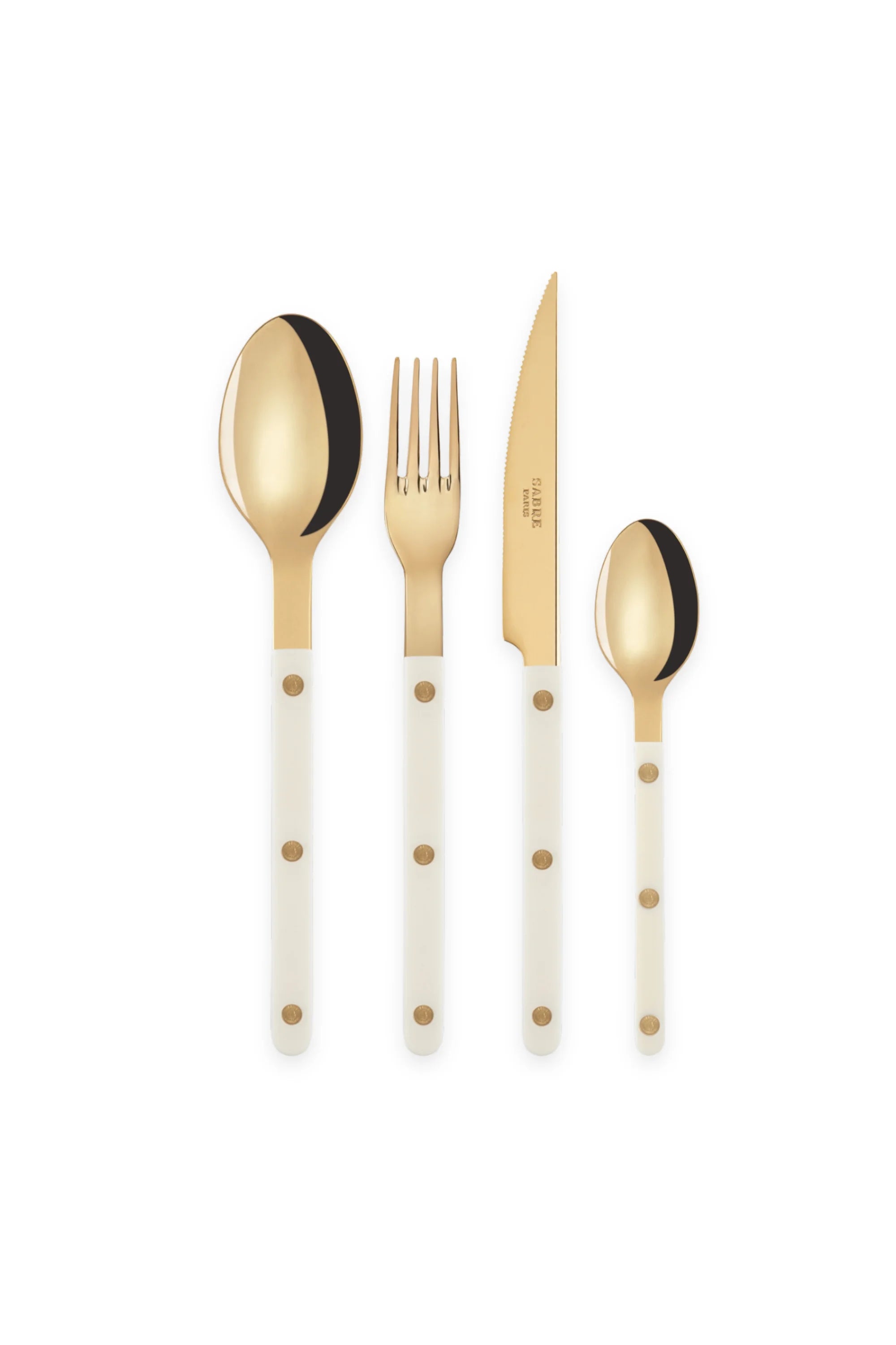 Bistrot Gold Solid 4-Piece Cutlery Flatware Set