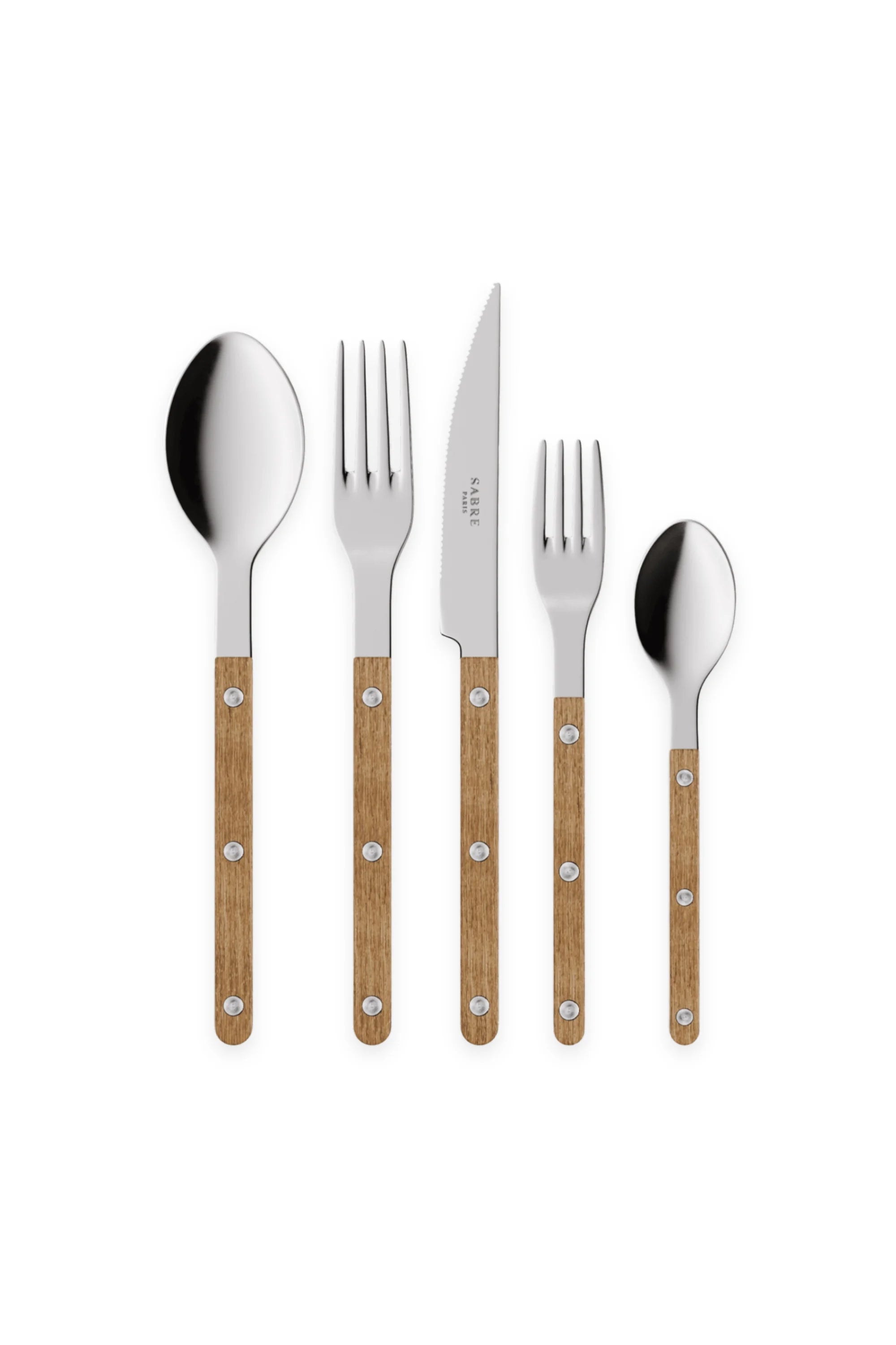 Bistrot Teak 5-Piece Cutlery Flatware Set