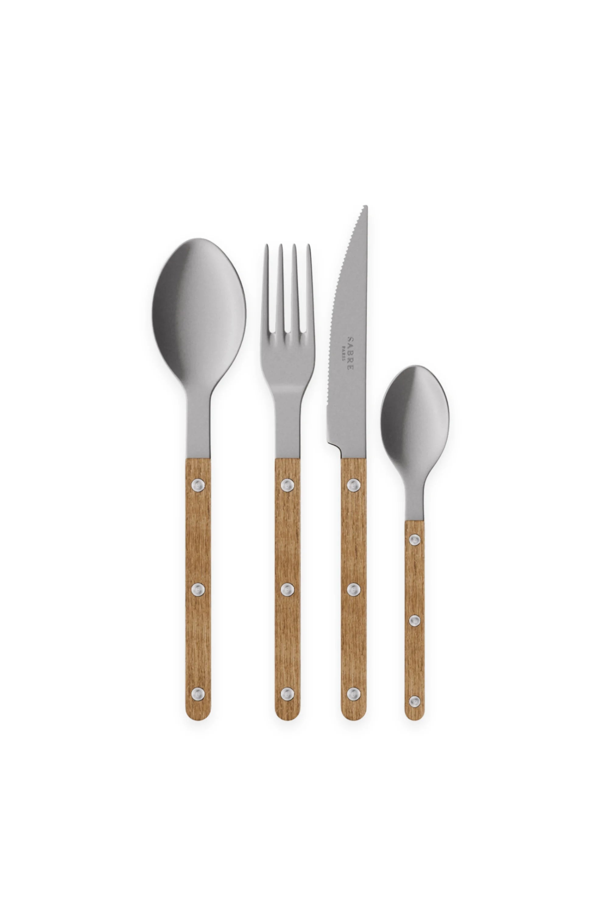 Bistrot Vintage Teak 4-Piece Cutlery Flatware Set