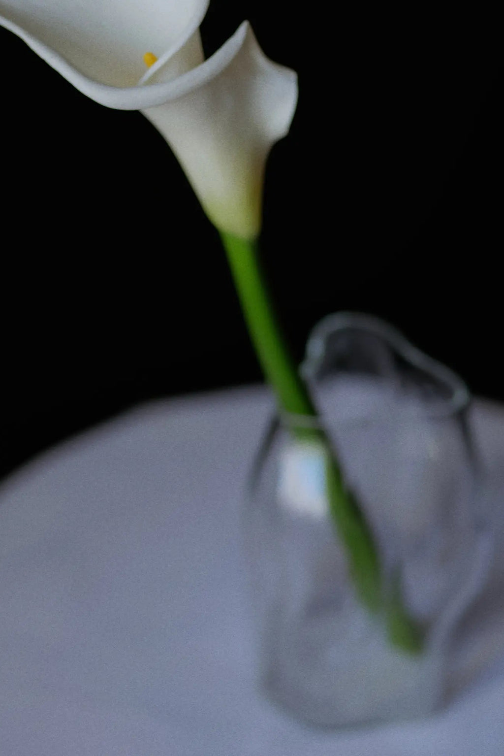 Small matte black vase with a striking silhouette and elegant design