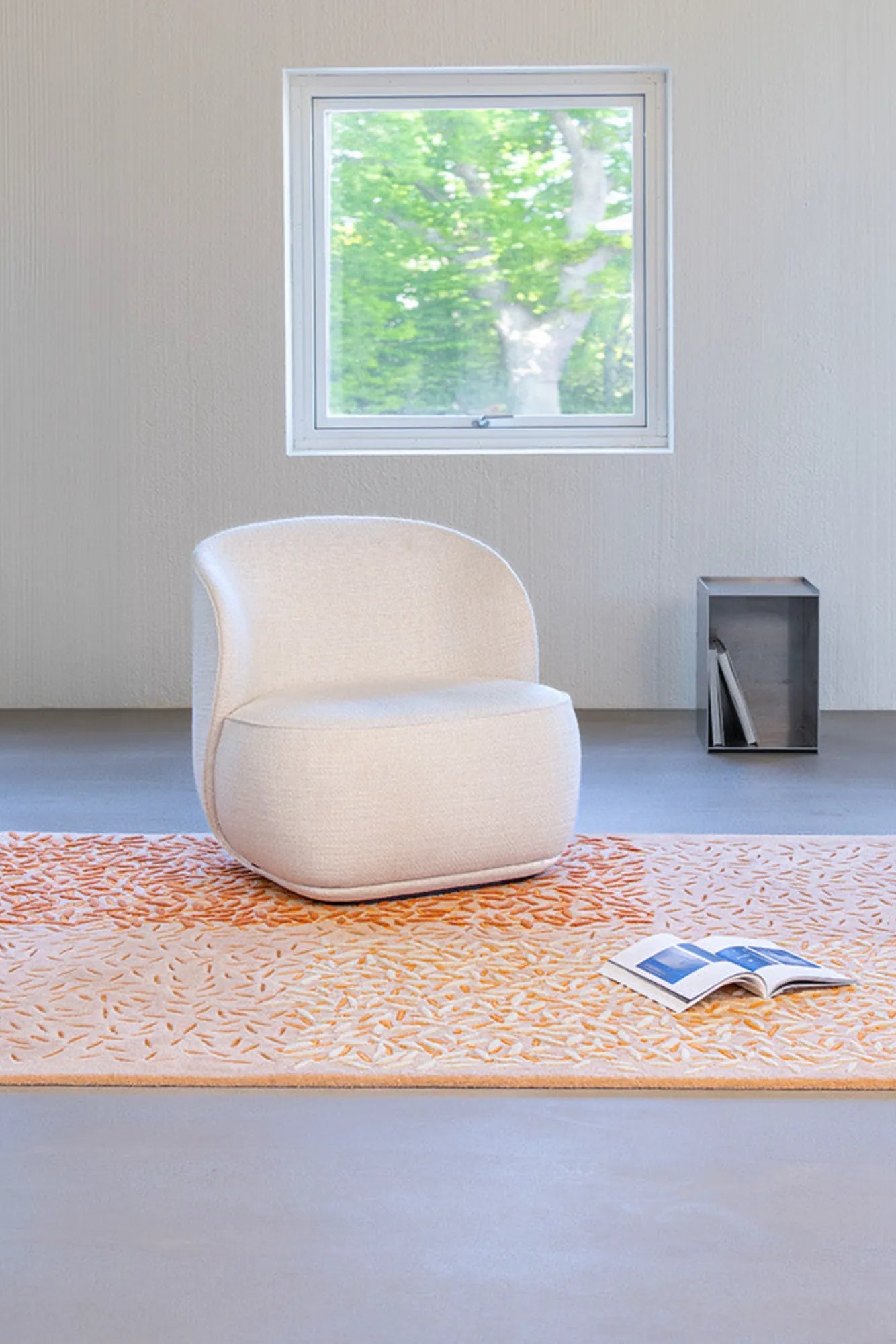 A luxurious, hand-woven Affinity Rug with a modern geometric design