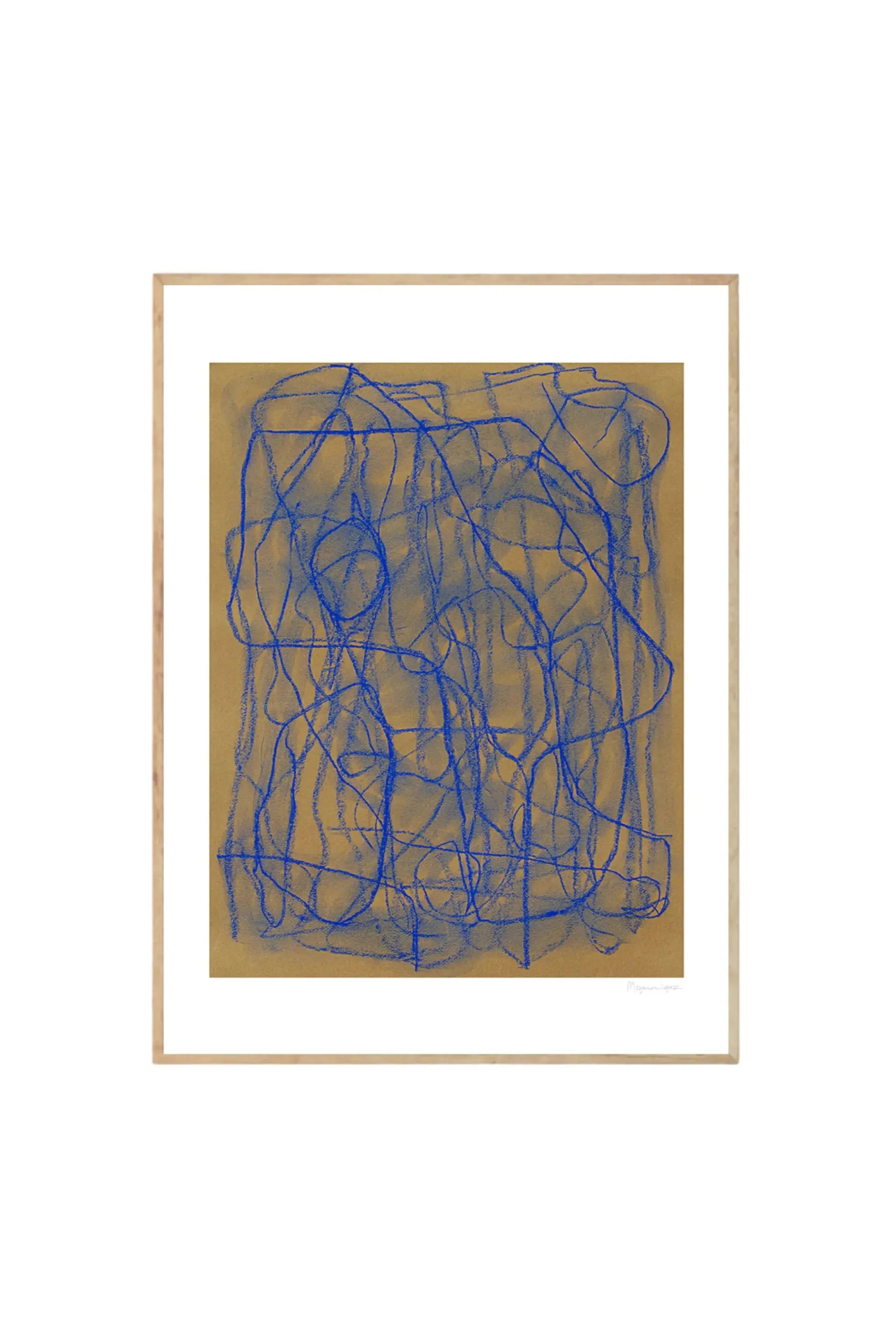 Blue Doodle - Art Print