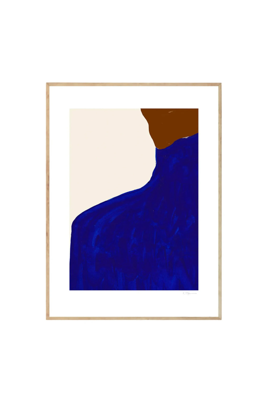 Blue Skirt Brown Jumper - Art Print