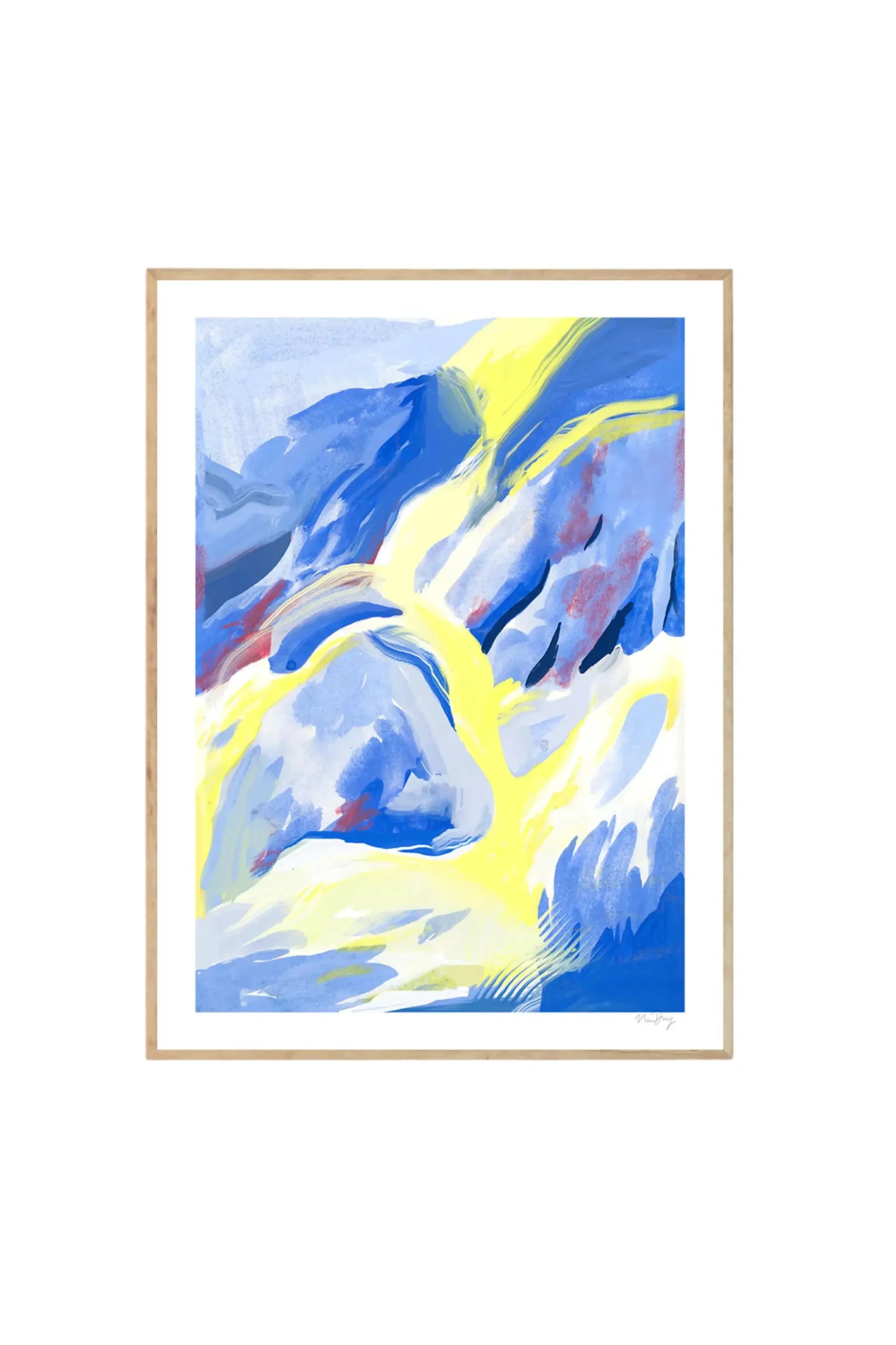 Blue Strokes - Art Print by The Poster Club - THAT COOL LIVING