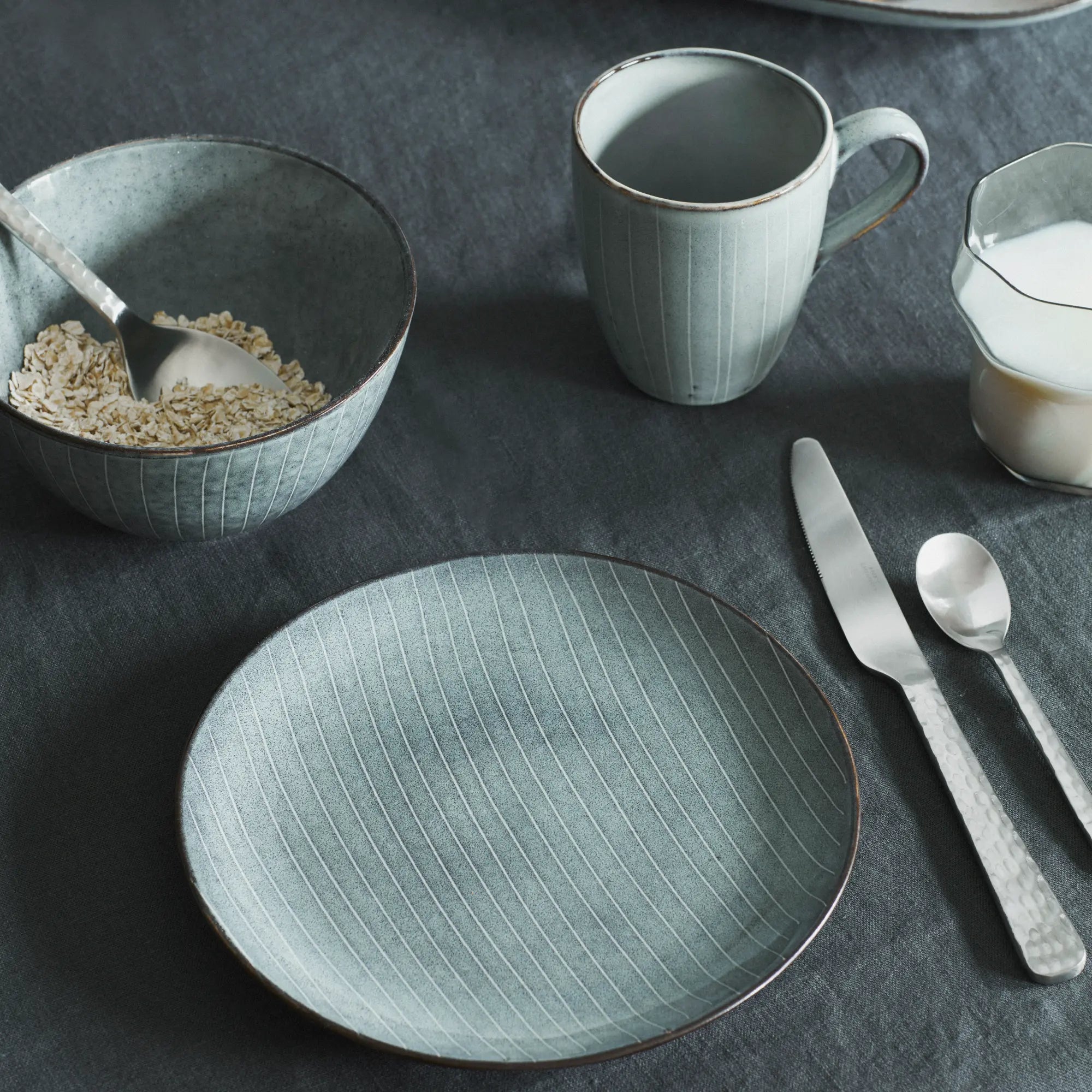 Beautifully crafted Nordic Sea Dinner Set for 4, perfect for adding a touch of Scandinavian-inspired style to your table