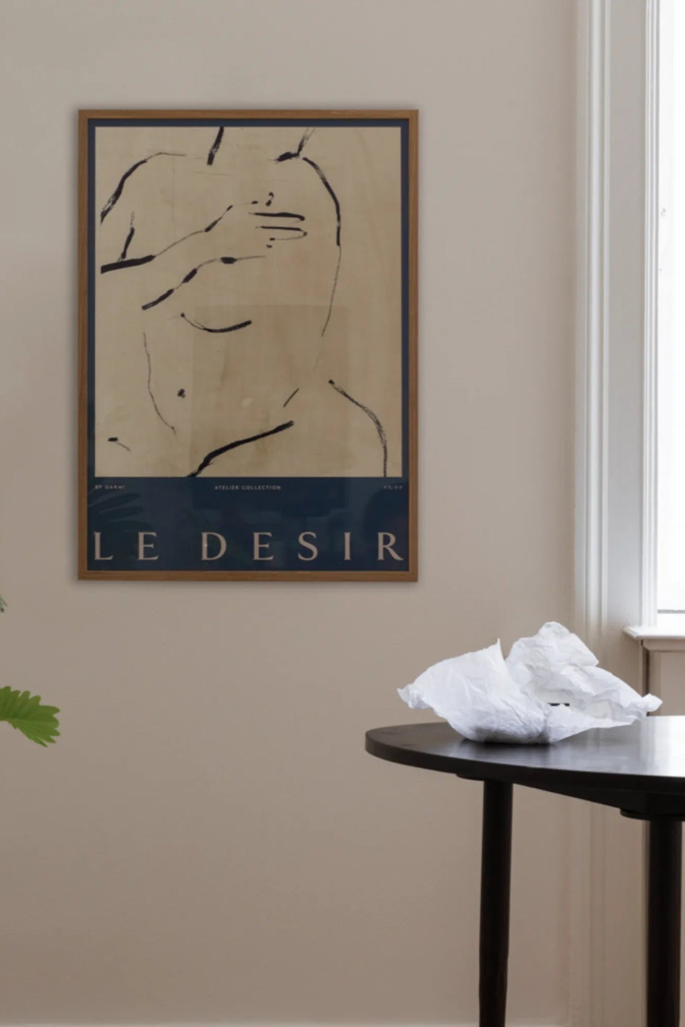 Woman wearing Le Desir red satin and lace lingerie set posing seductively