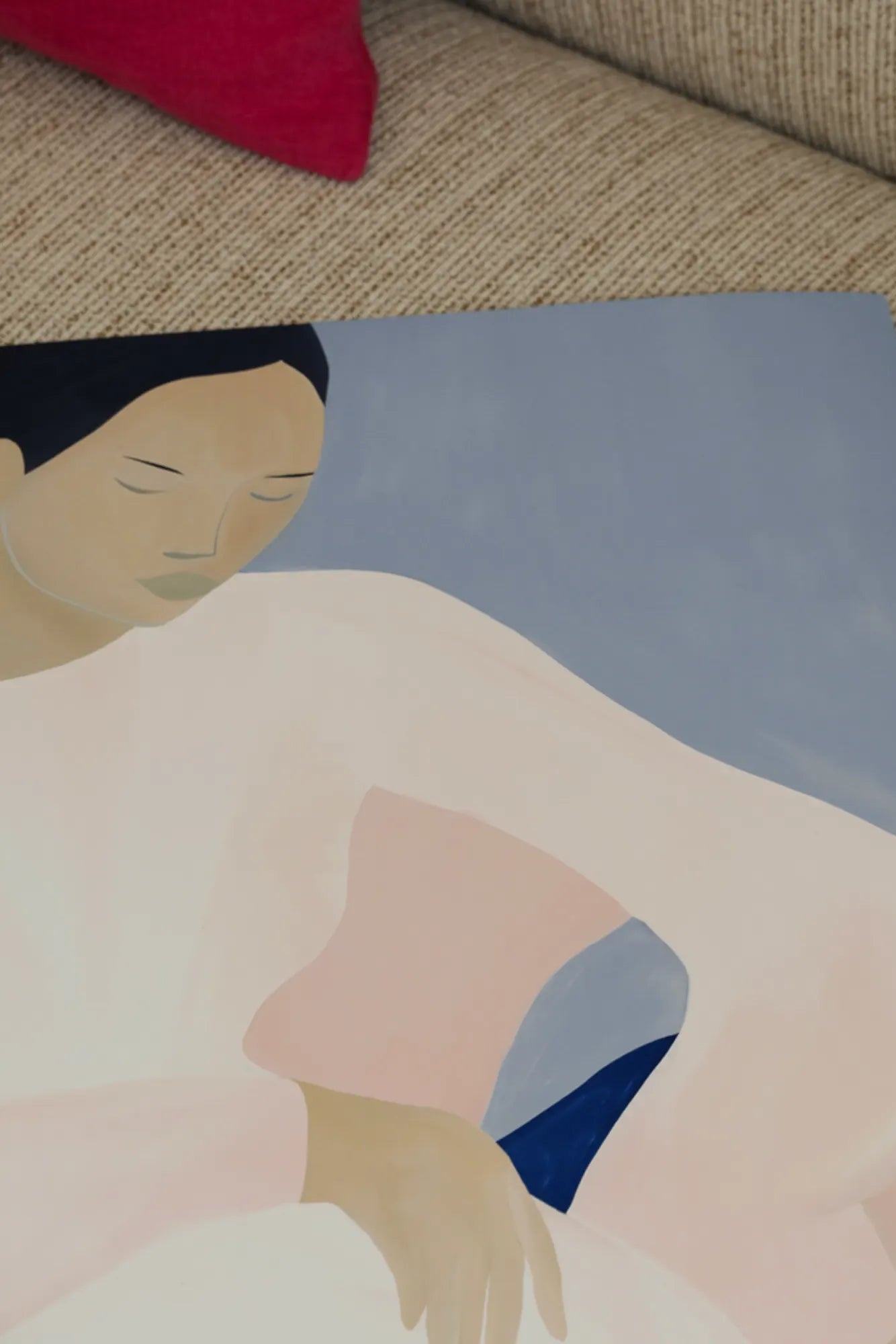 Pleased product in use, promoting a sense of calm and well-being