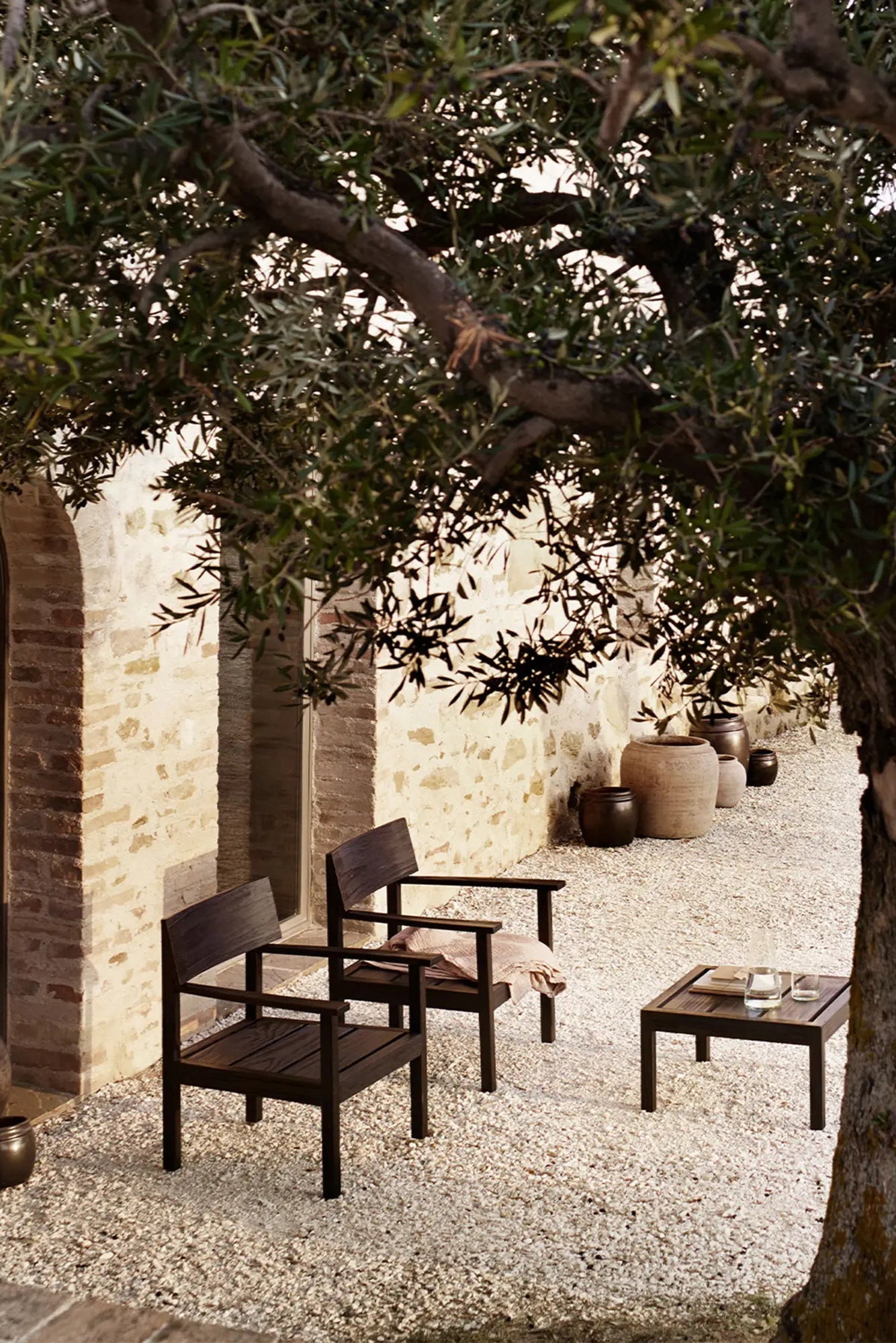 Outdoor Accoya Pinewood Side Table with Natural Wood Finish 