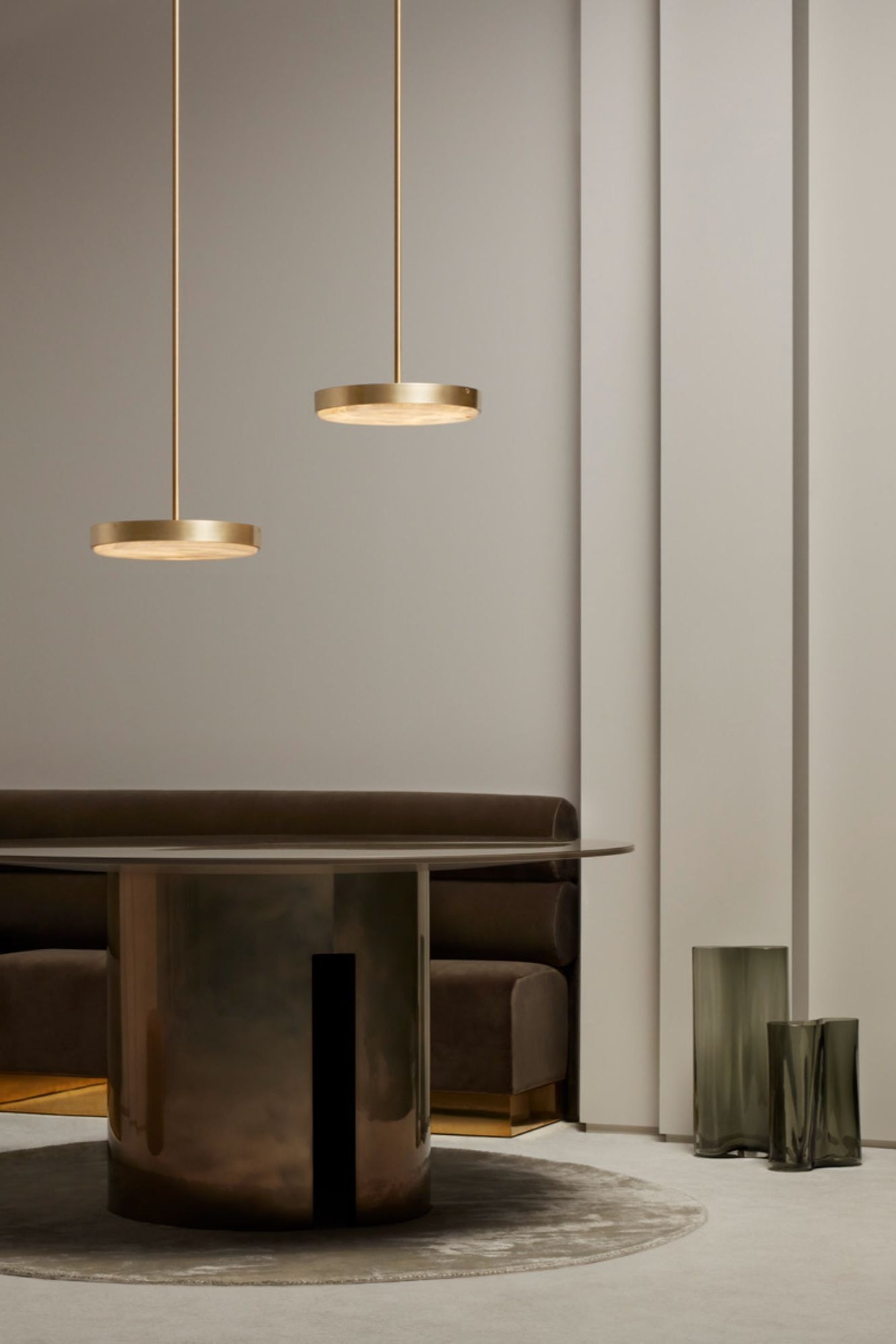 Anvers Pendant Lamp – Alabaster and Brass Lighting Fixture - CTO Lighting - That Cool Living
