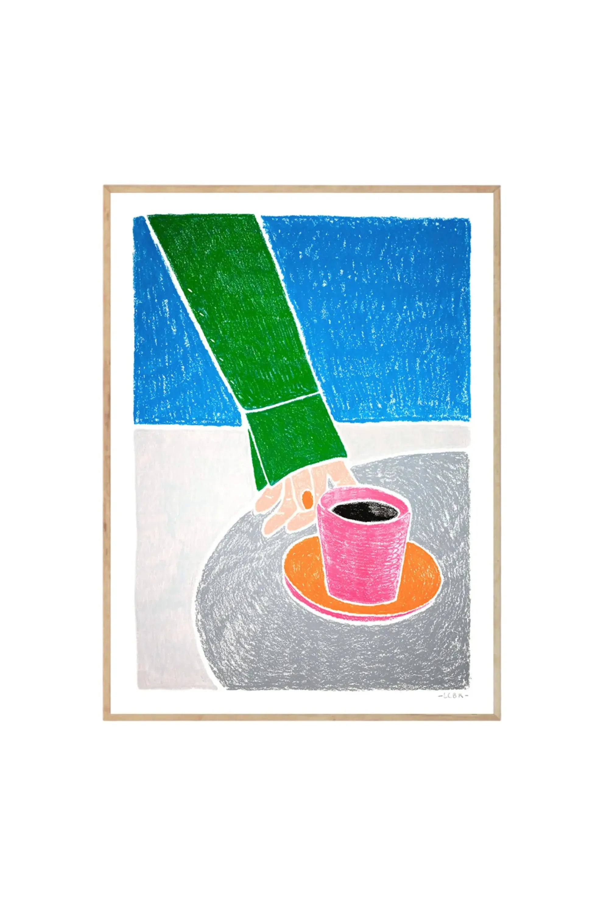 Café en Terrasse - Art Print by The Poster Club - THAT COOL LIVING