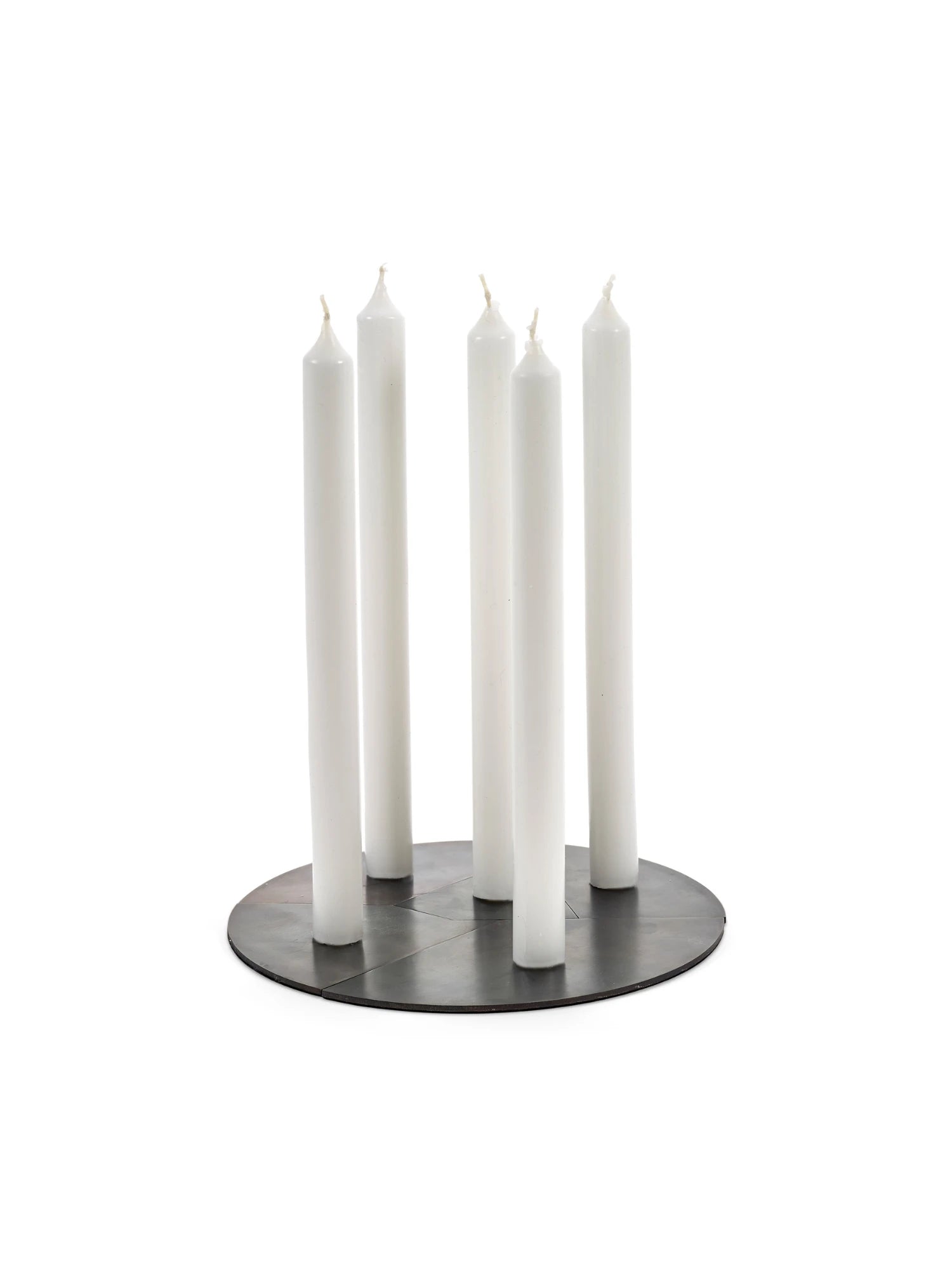 Candelabra Blue Steel Candle Holder