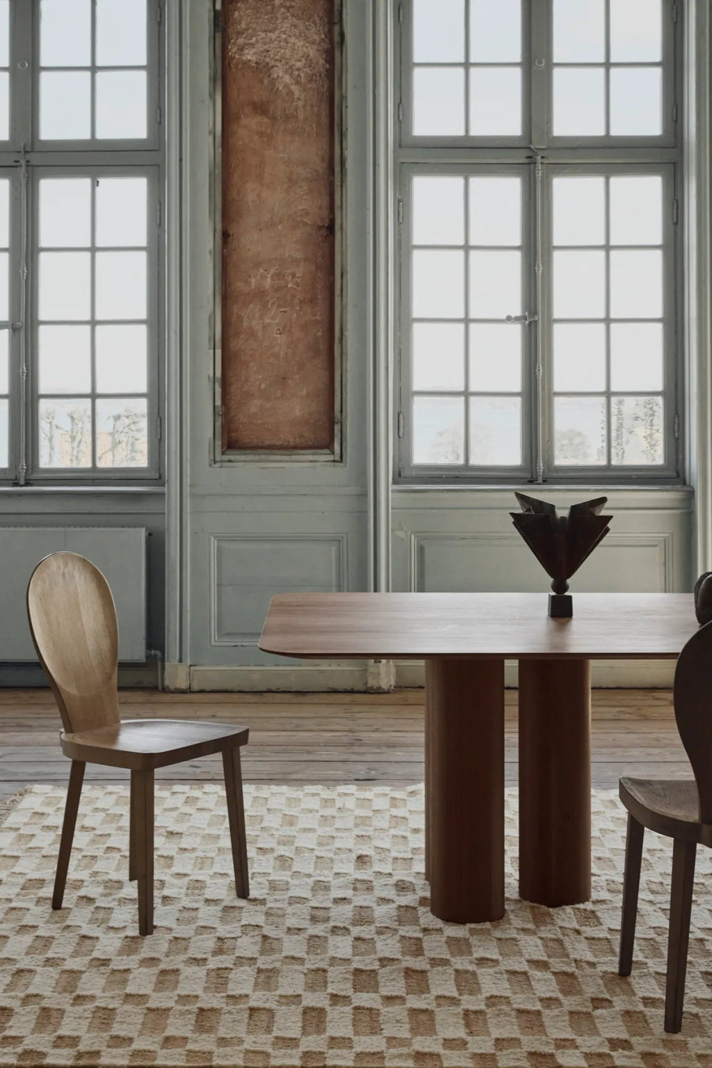  Rug No23 displayed in a modern living room setting, adding a pop of color