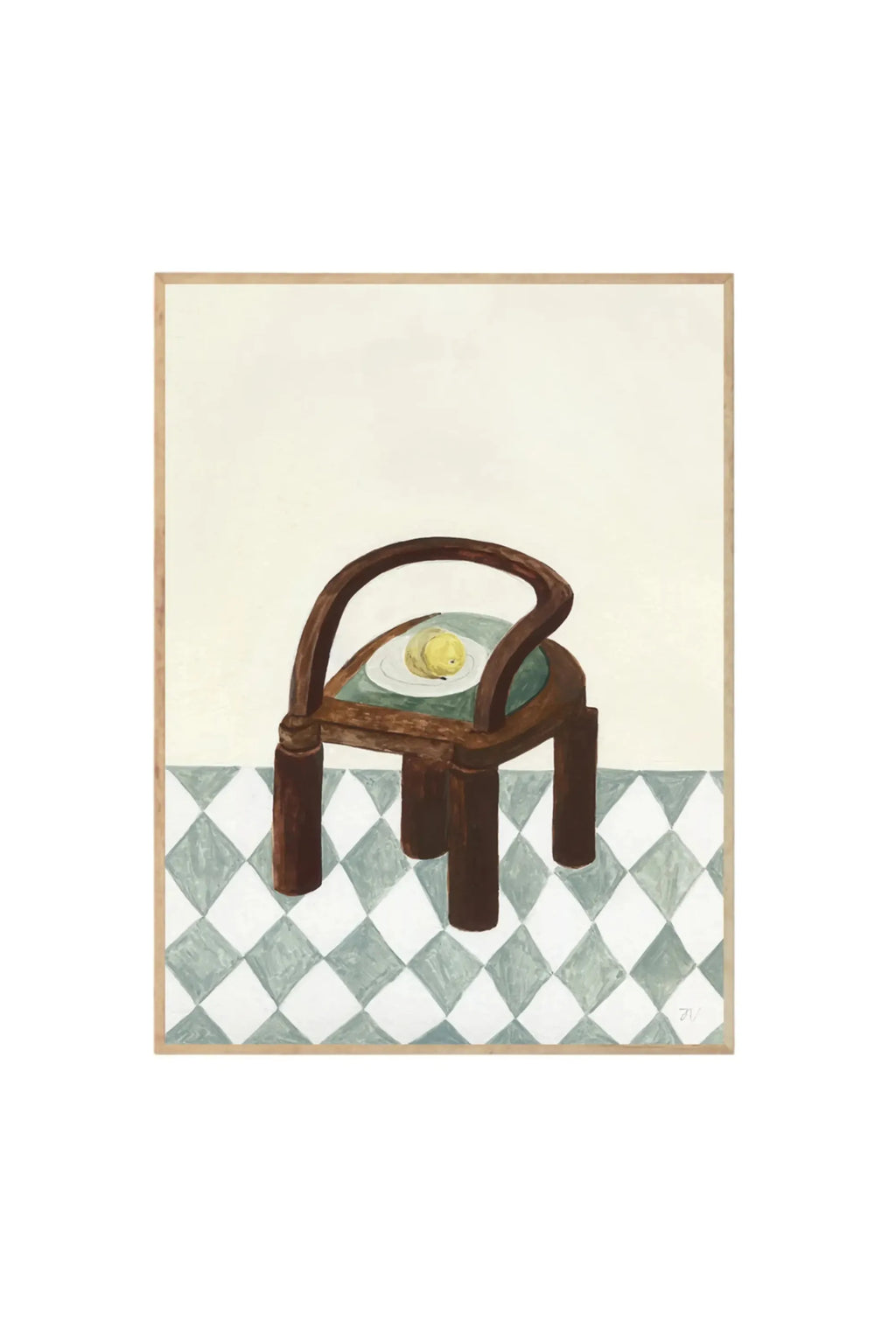 Chair with Fruit - Art Print