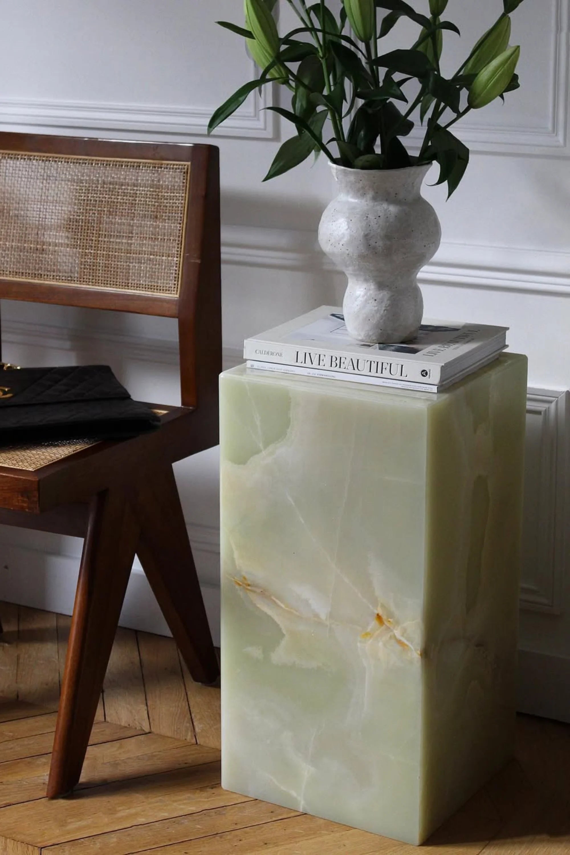 Onyx Plinth Side Table - THAT COOL LIVING