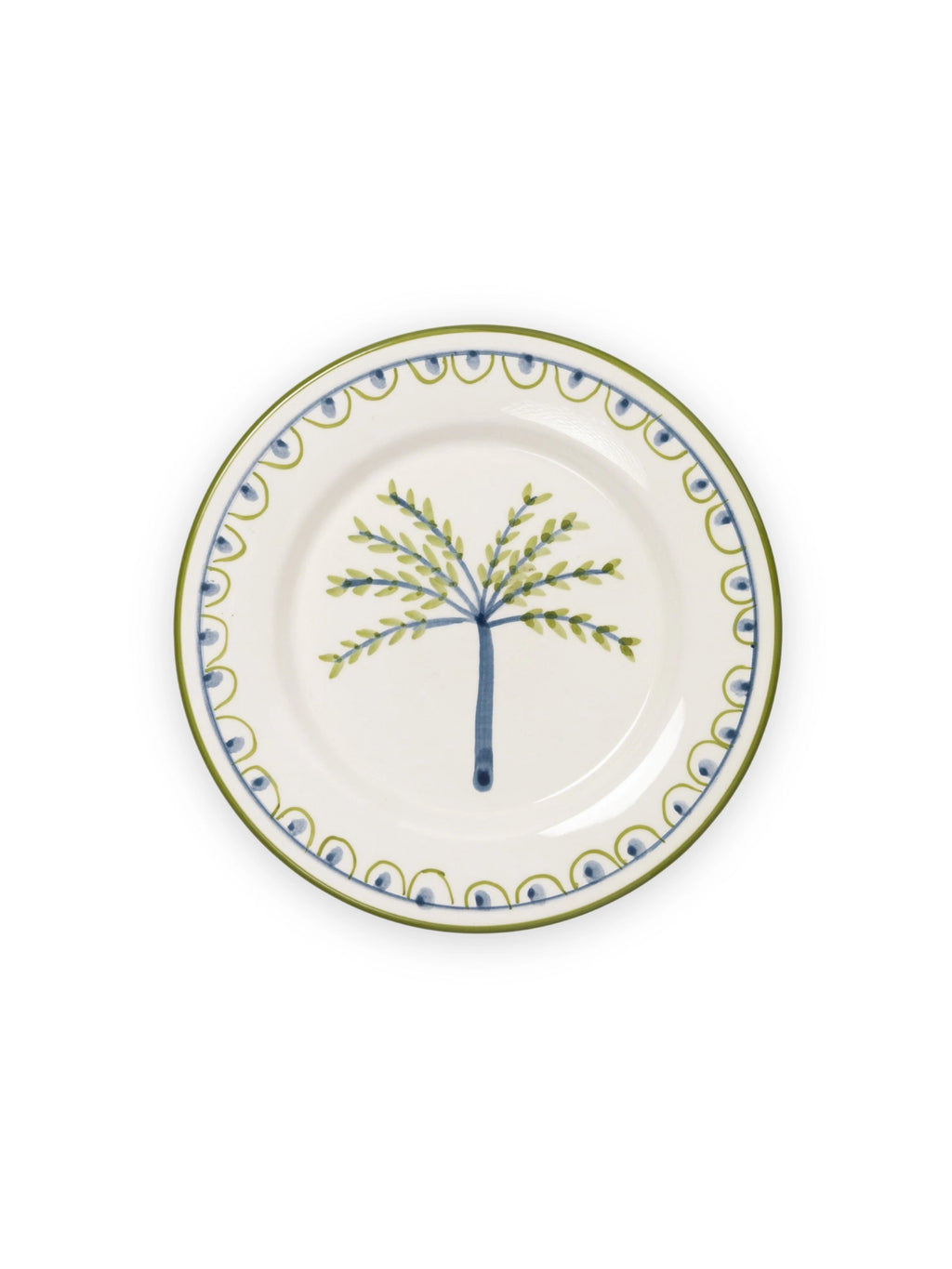 Coqueiro Hand-Painted Dessert Plate - Set of 4