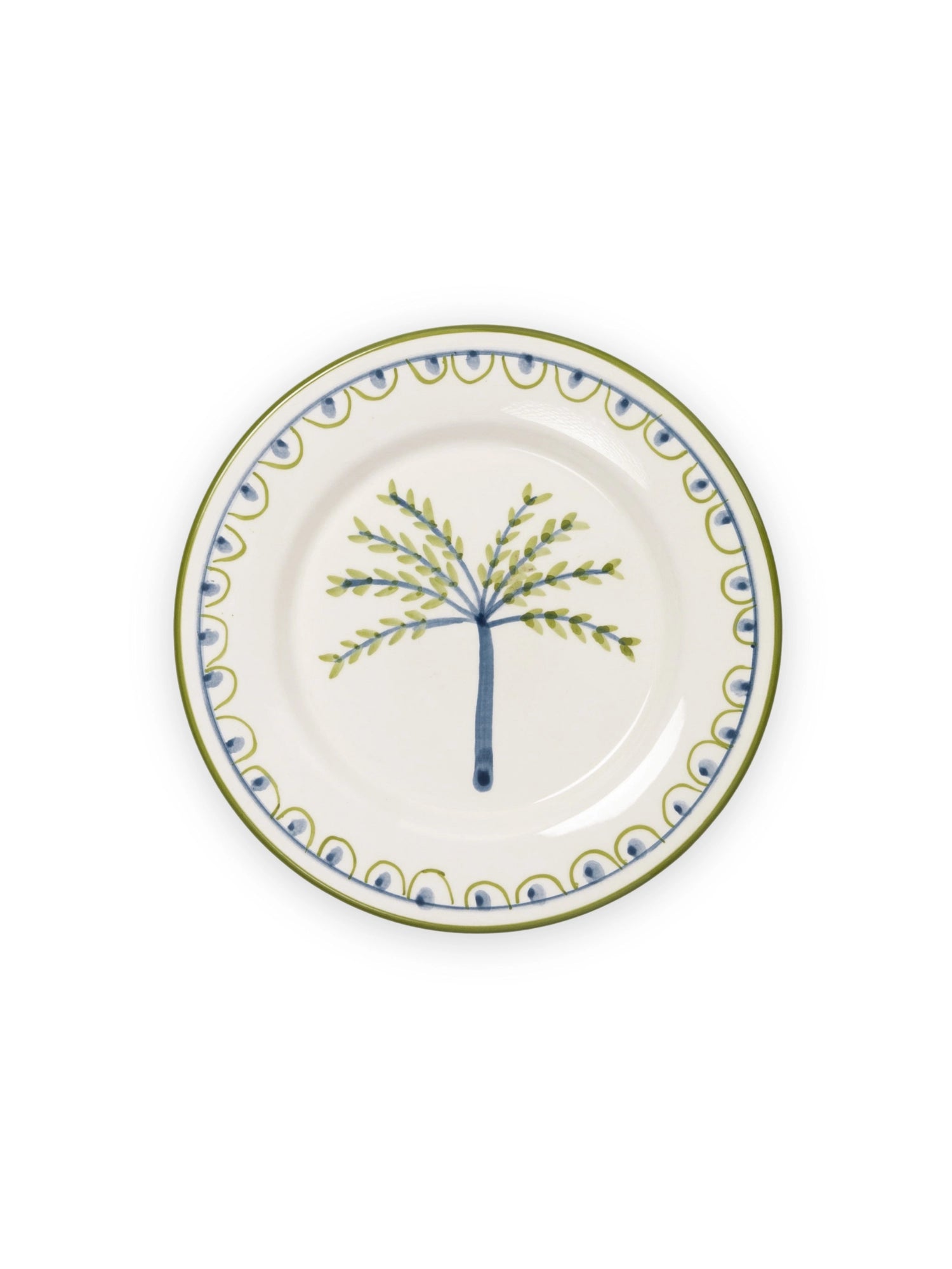 Coqueiro Hand-Painted Dessert Plate - Set of 4 by Valsa Home - THAT COOL LIVING