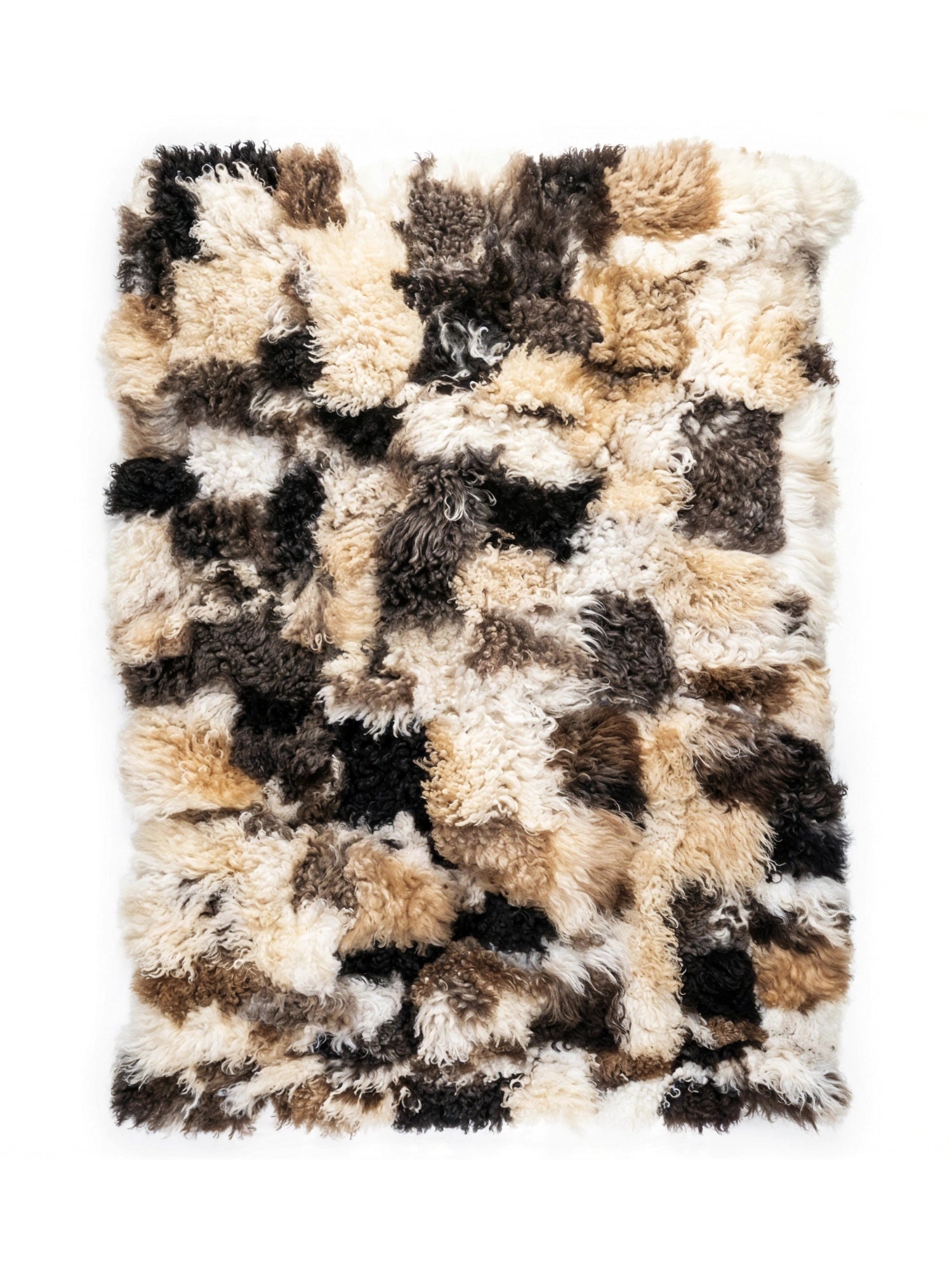 Curly Sheepskin Patchwork Rug by TCL Selects - THAT COOL LIVING