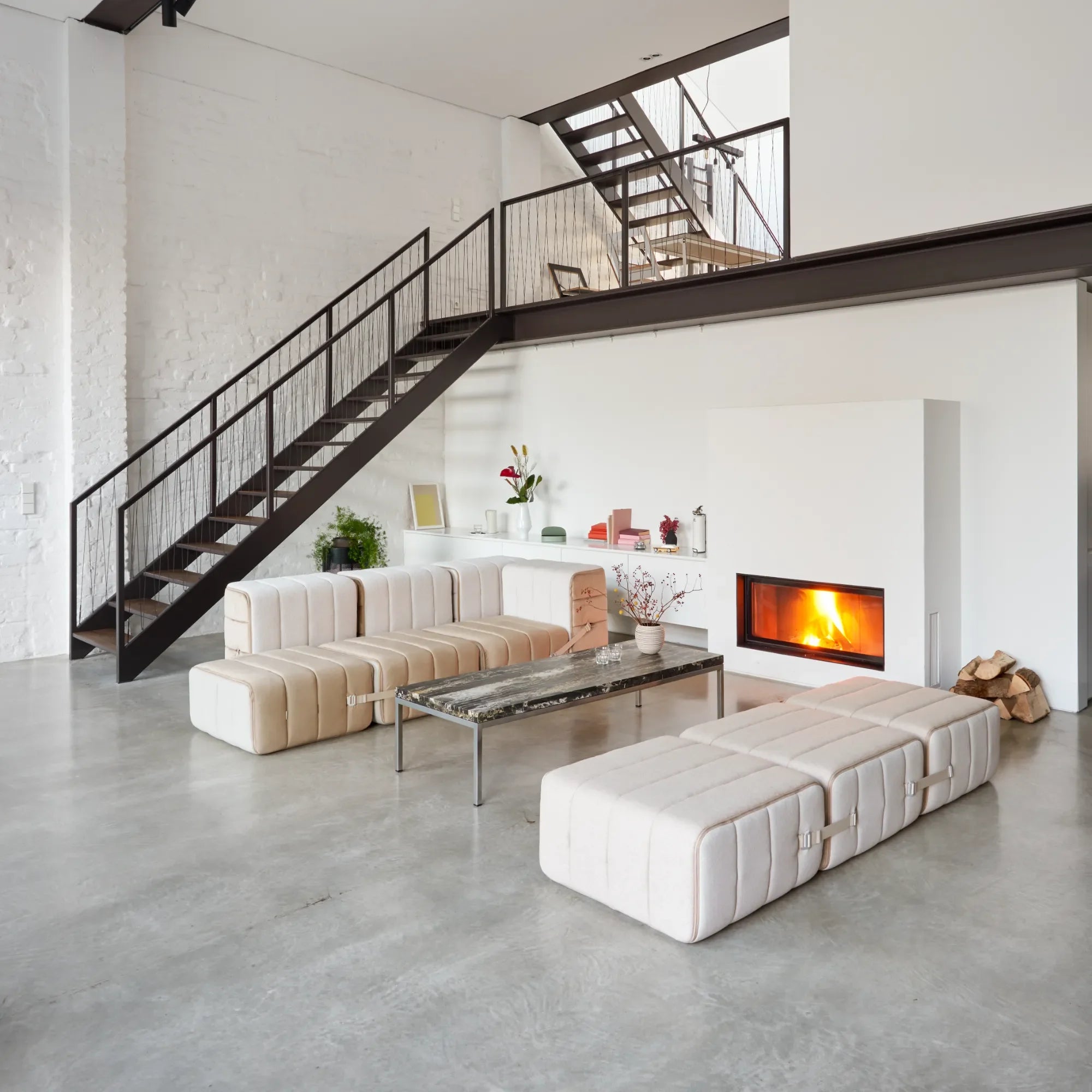 Curt Modular Sofa System - Fabric Jet - THAT COOL LIVING