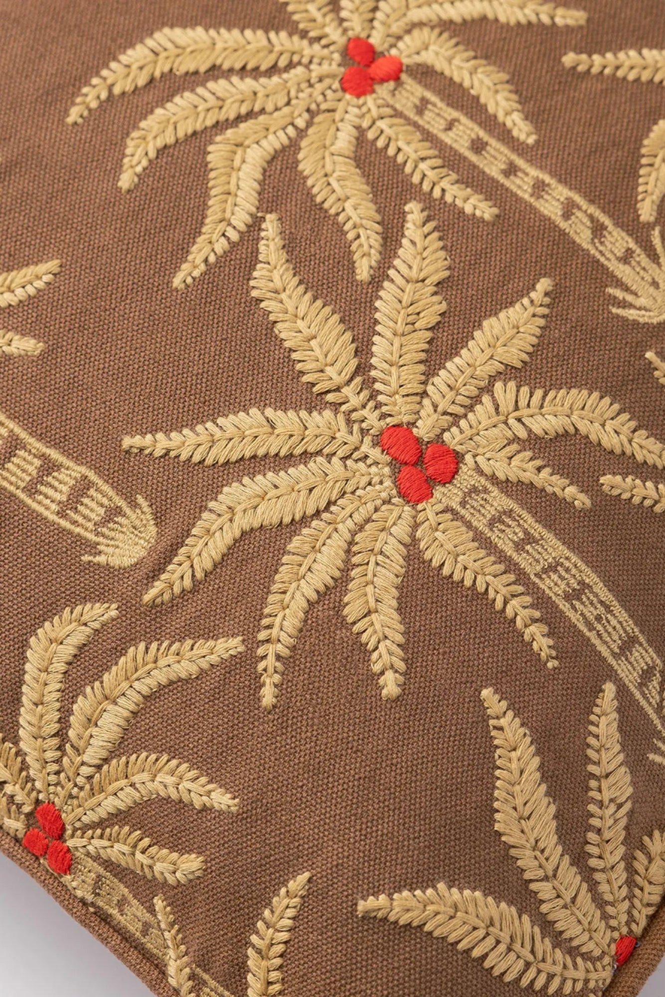 Laura Cushion Trio in Vibrant Hues with Intricate Embroidery and Smooth Surface