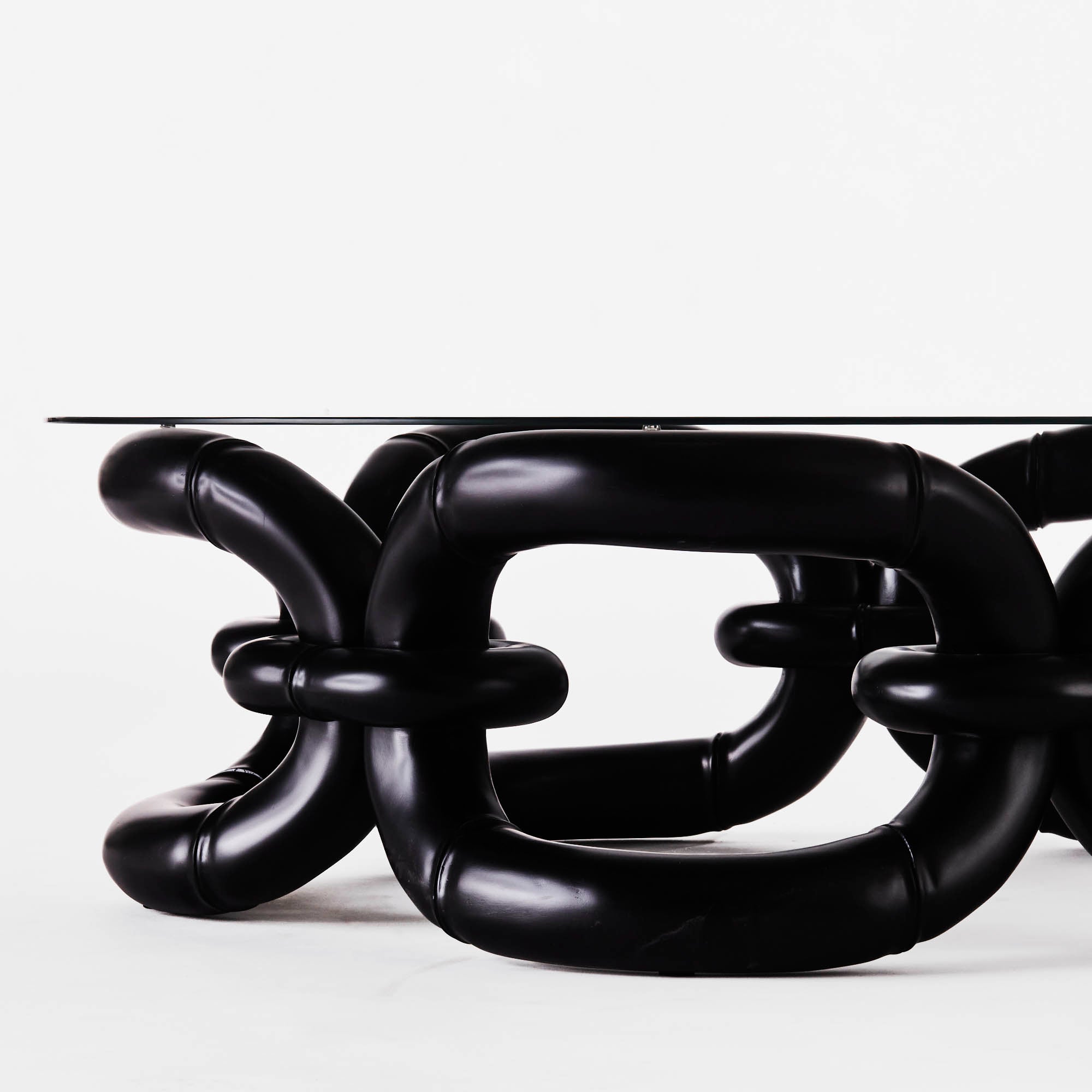 Bamboo Bracelet Sofa Table Black - THAT COOL LIVING