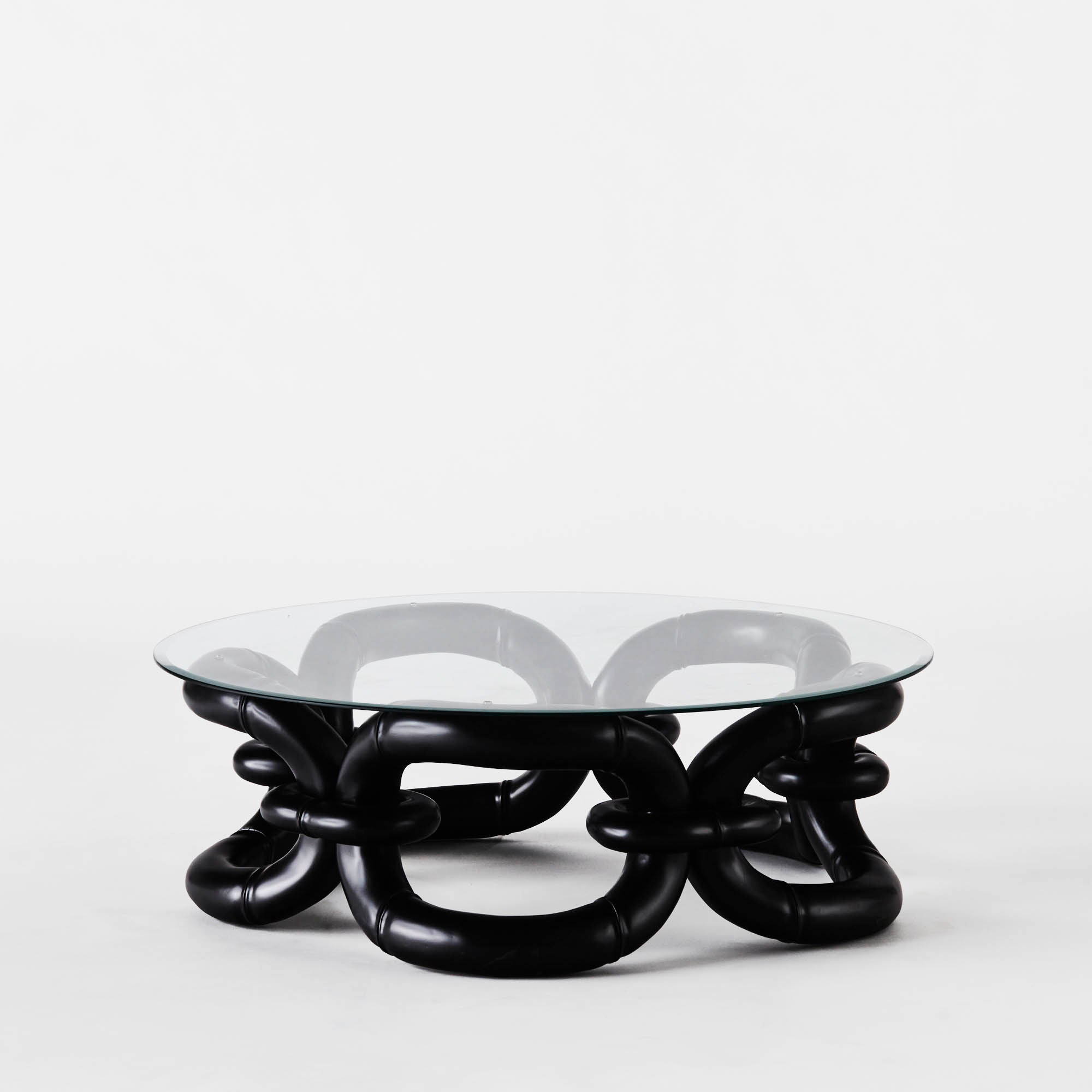 Bamboo Bracelet Sofa Table Black - THAT COOL LIVING