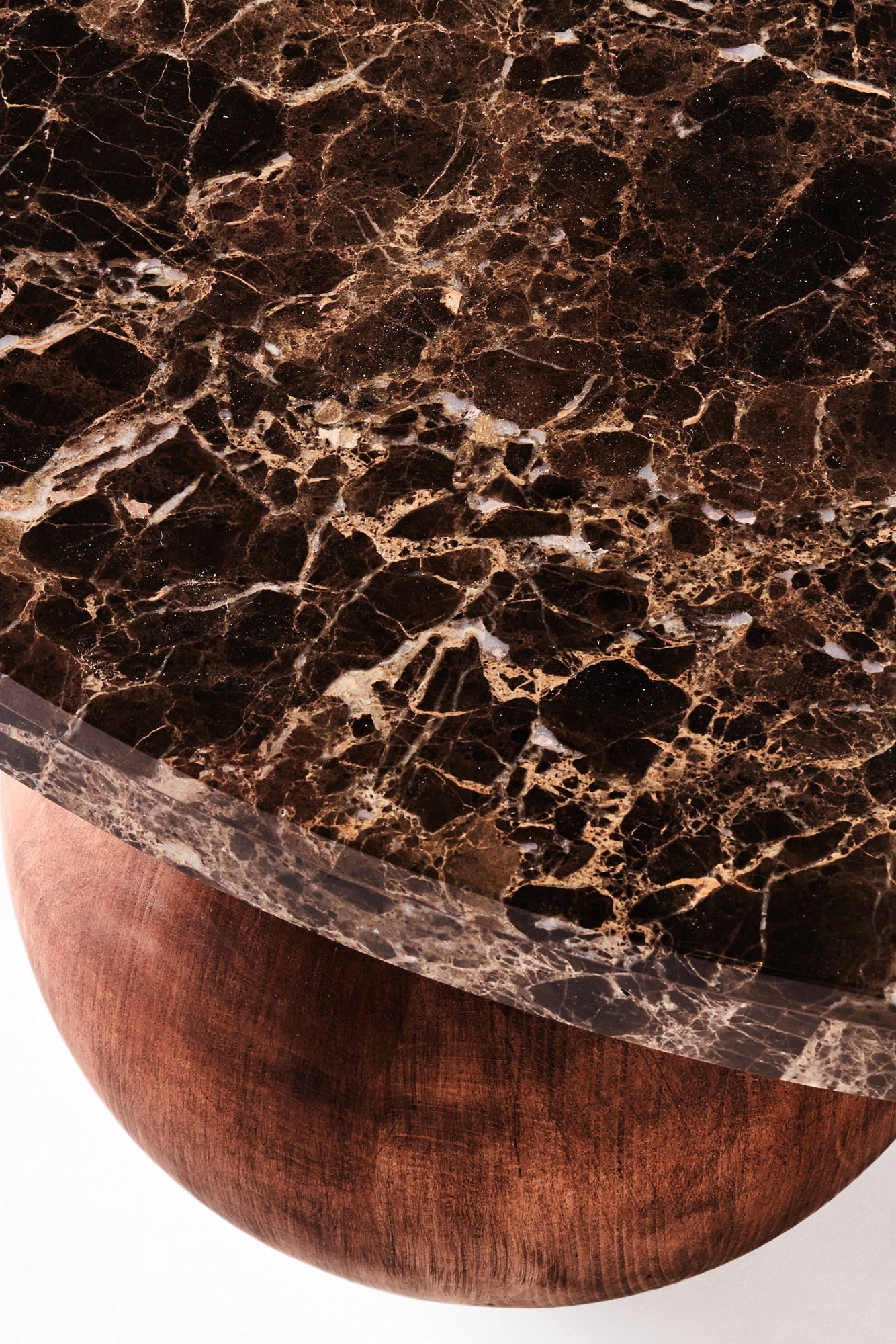 Sphere Round Sofa Table Emperador - THAT COOL LIVING