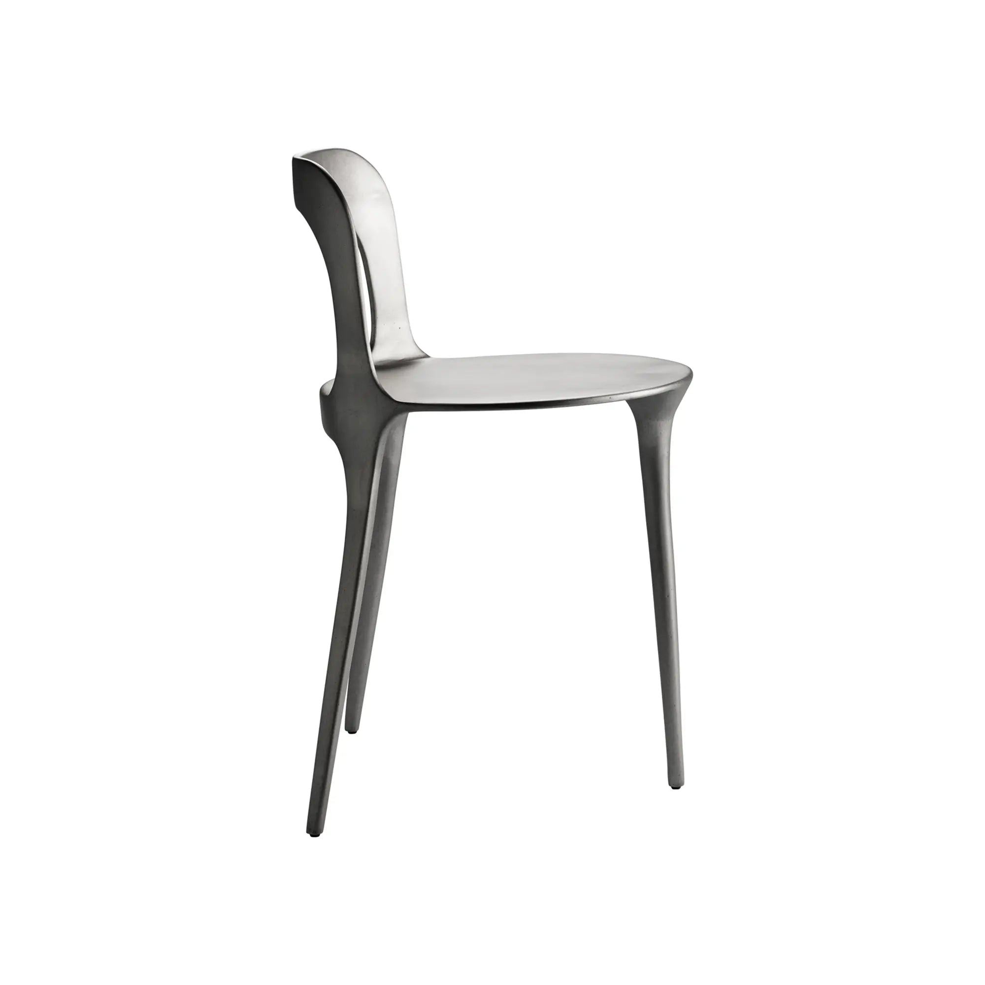 A close-up image of the Dune Recycled Aluminium Chair, showcasing its sleek and modern design with a focus on the curved armrests and comfortable seating