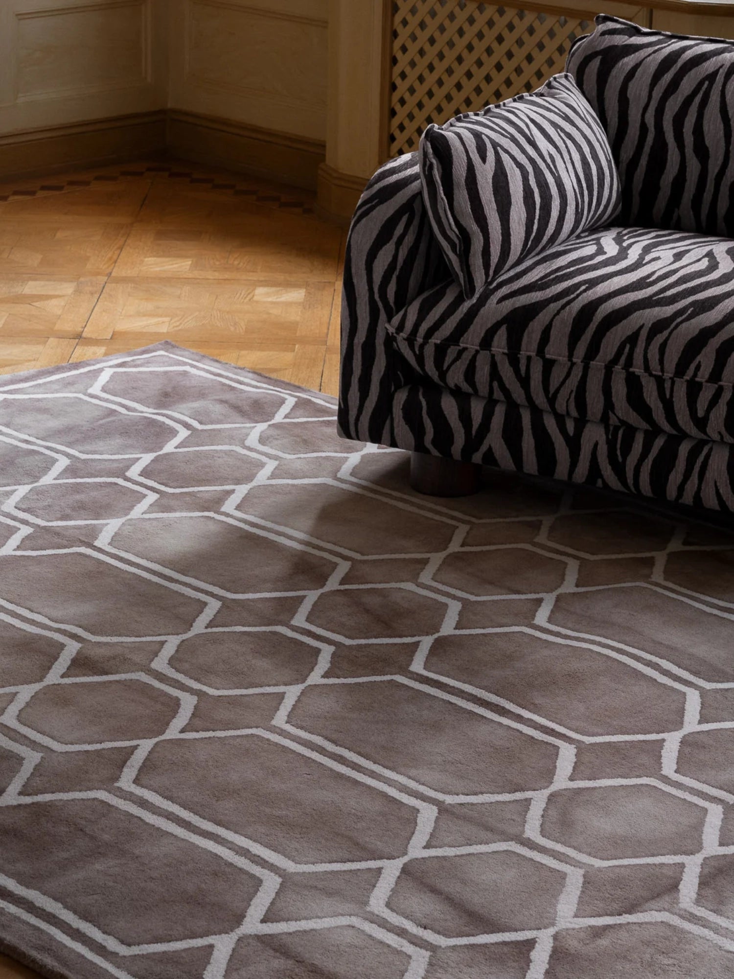 Miles Zebra Loveseat by Dusty Deco - THAT COOL LIVING