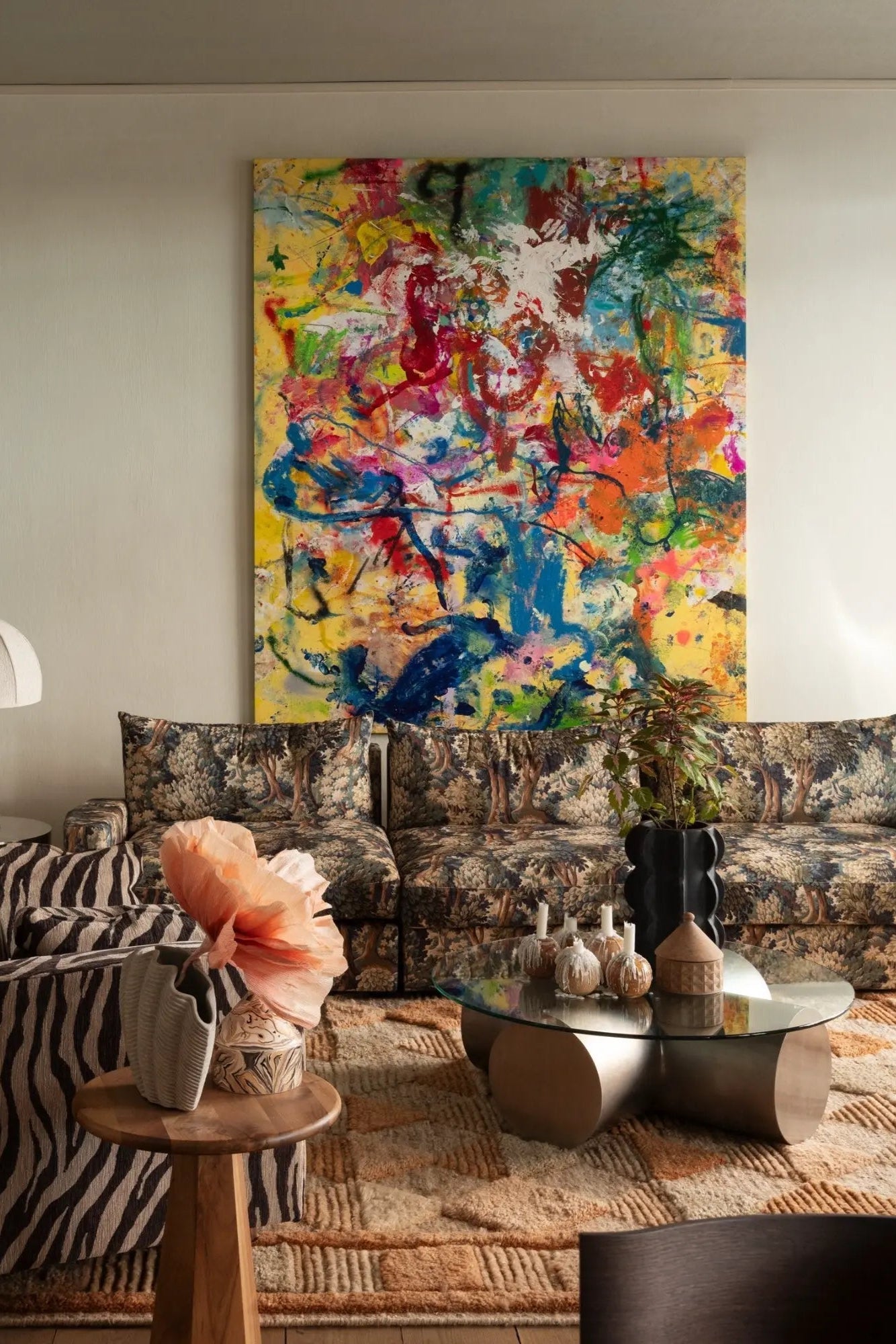 Modern Cross Sofa Table with sleek metal legs and spacious wood top for stylish living room decor and convenient storage