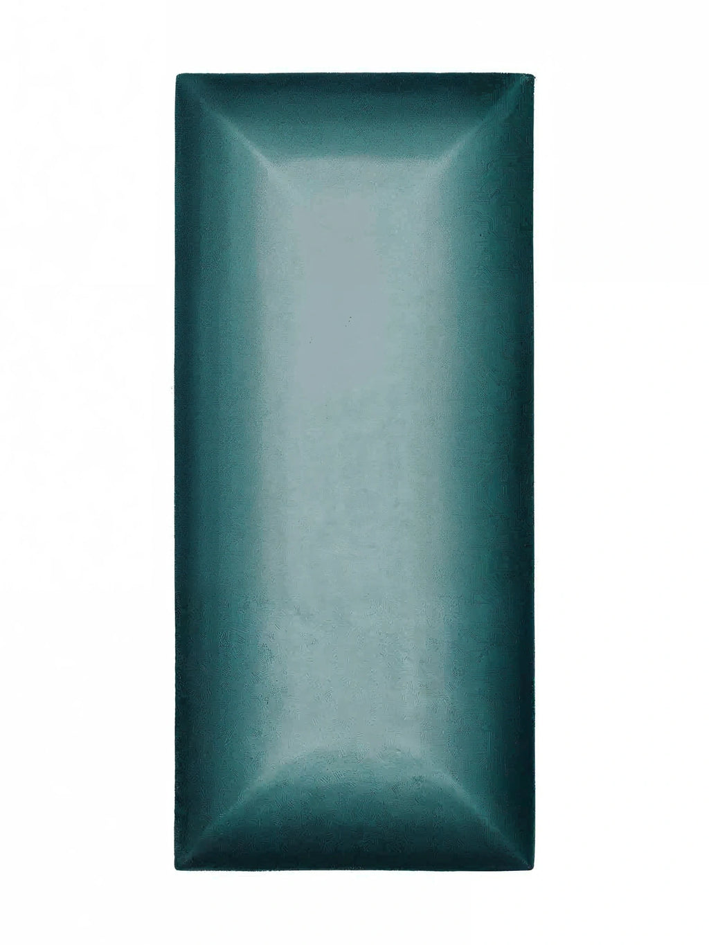alp_ Degradé Border Turquoise Green Rug, a rectangular soft pile area rug in a vibrant turquoise green, featuring a striking degradé gradient design that transitions from darker borders to a lighter central panel, creating visual.