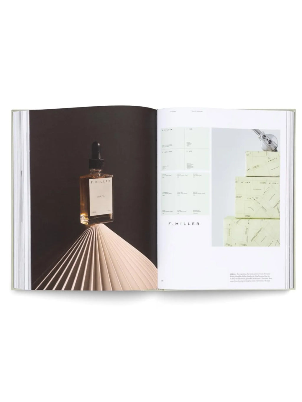 Book Designing Brands, an open hardcover book displaying elegant product photography and minimalist brand identity examples inside. This essential design book is perfect for graphic designers, marketers, and entrepreneurs seeking branding inspiration.