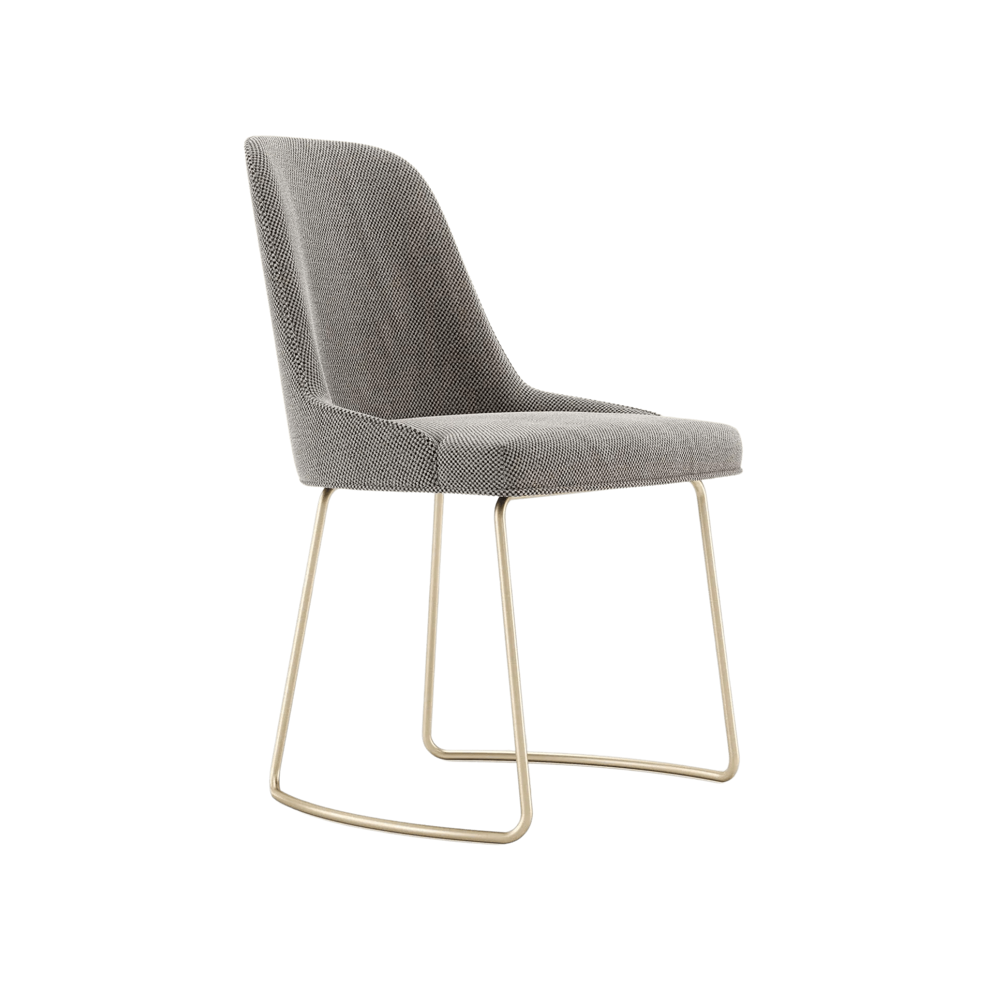 Modern Upholstered Dining Chair with Metal Base – Anna Chair - That Cool Living - Domkapa