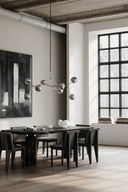 Stunning Drop Chandelier Globe - Chrome with cascading crystal spheres