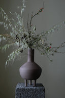 Handcrafted ceramic Fat Duck Vase in white with intricate detailing