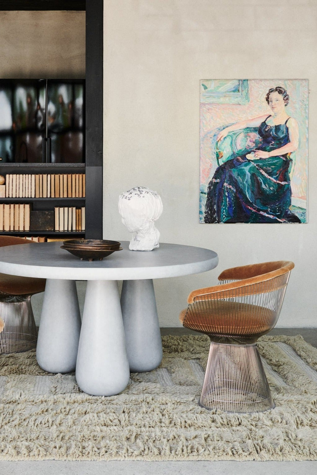 Shaggy Labyrinth Beige Rug by Dusty Deco - THAT COOL LIVING