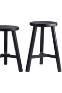 Traditional Elm Wood Stool with Rustic Charm and Timeless Appeal