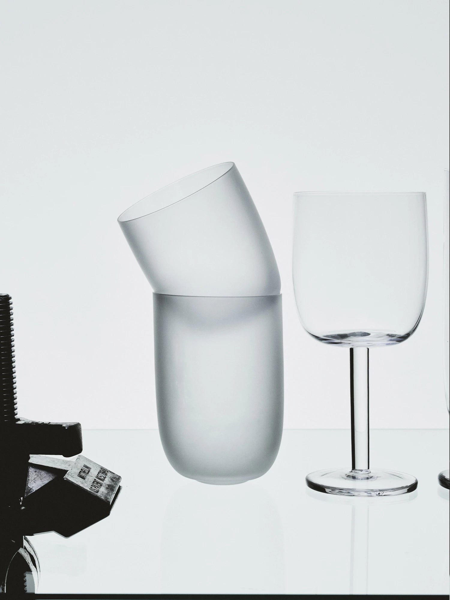 Base Frosted Glass Tumbler - Set of 4