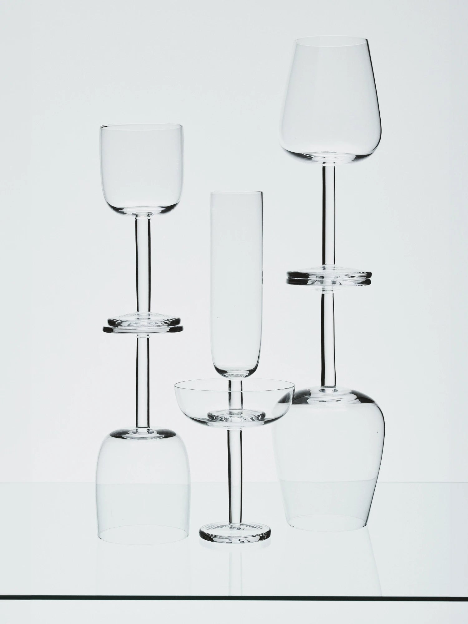 Base Curved Red Wine Glass - Set of 4