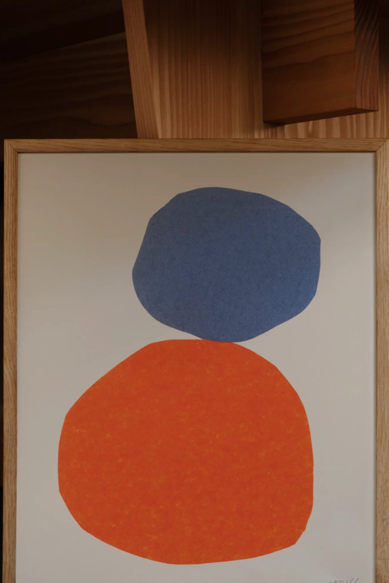 Abstract modern artwork titled Untitled Composition, featuring vibrant colors and dynamic shapes