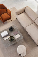 Escape Kelim Rug with bohemian floral motif in soft pastel shades