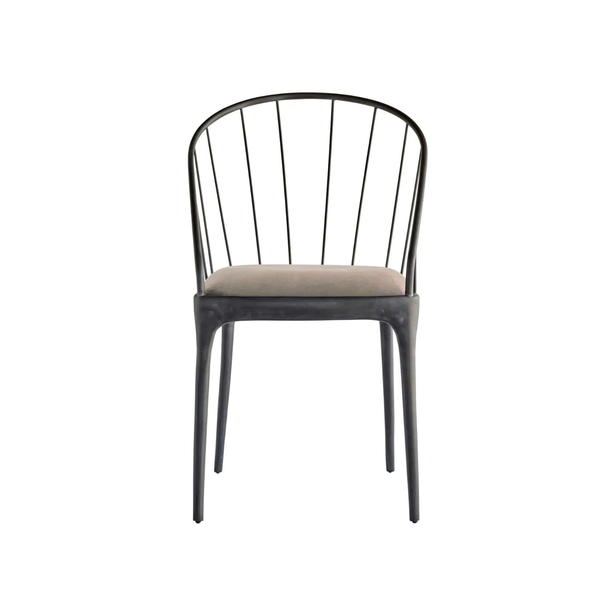 Feel Iron Dining Chair with comfortable cushioned seat and sleek metal frame