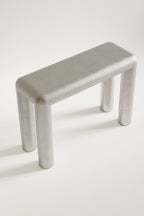 Metallic stool on a white background